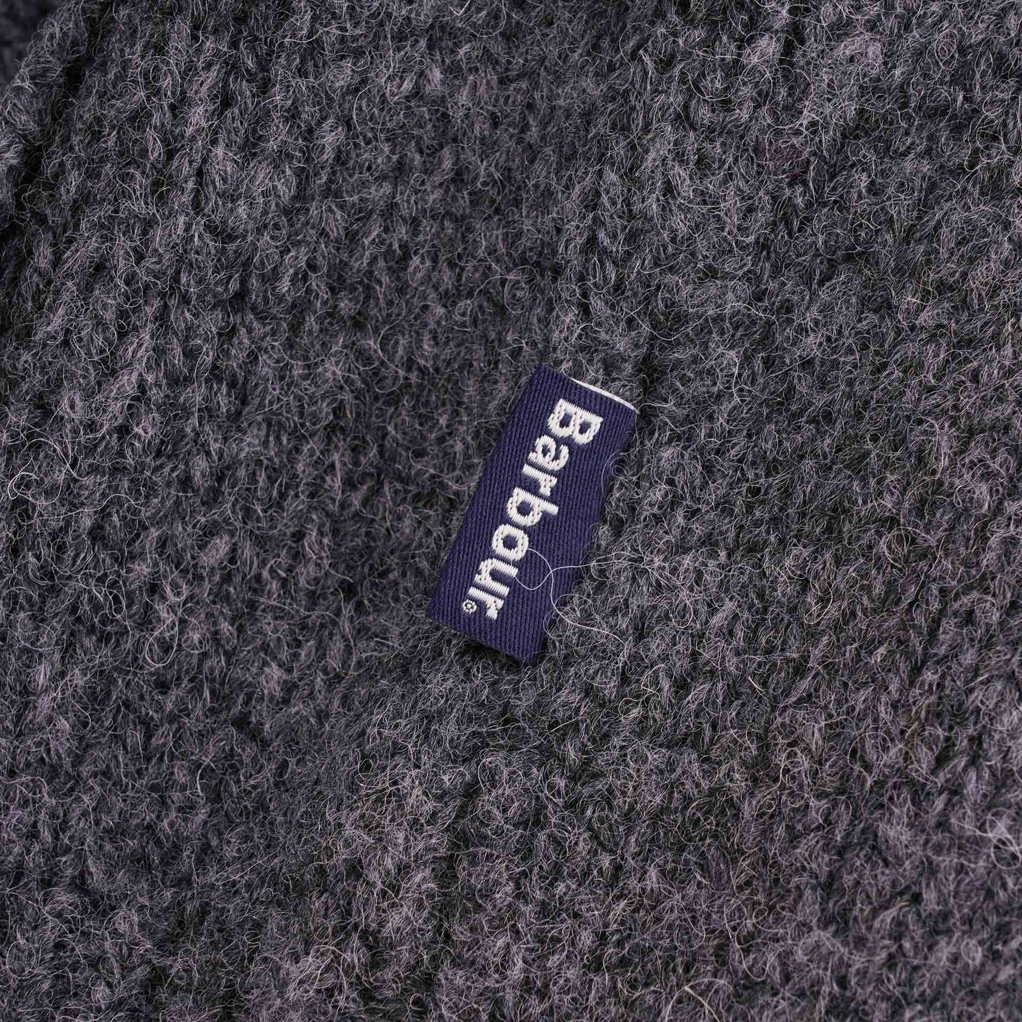 Barbour Calder Knitted Zip Sweatshirt - Charcoal Marl