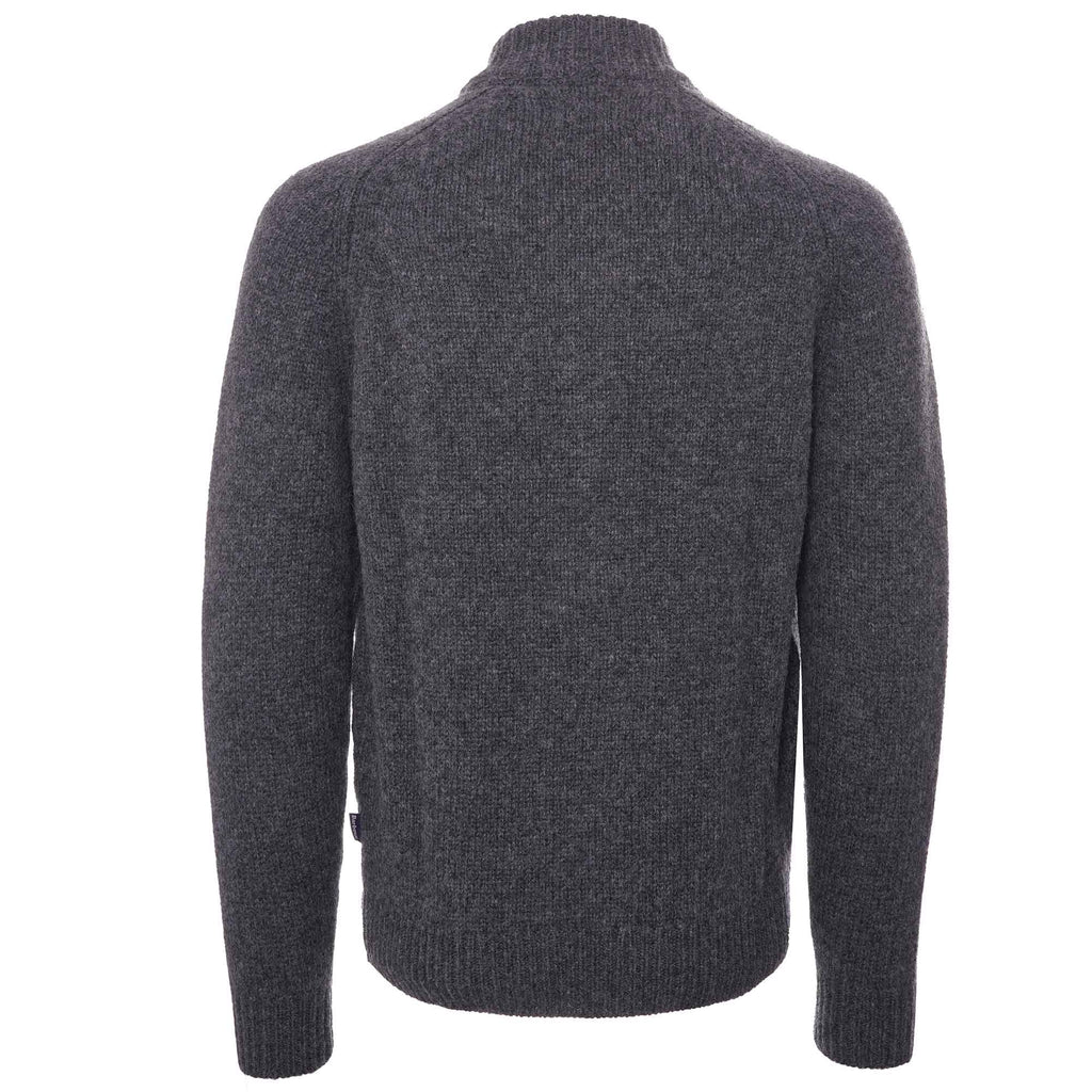 Barbour Calder Knitted Zip Sweatshirt - Charcoal Marl