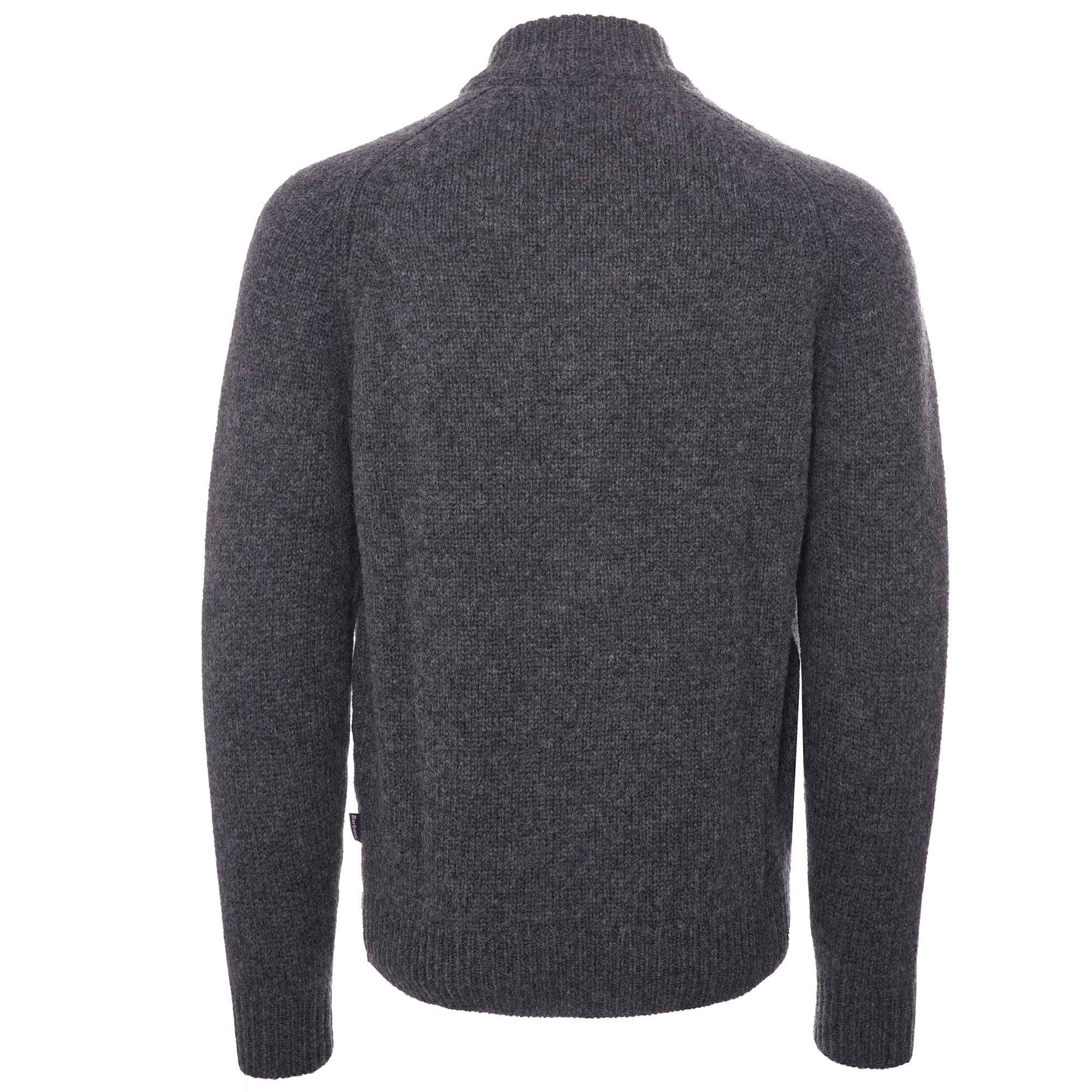 Barbour Calder Knitted Zip Sweatshirt - Charcoal Marl