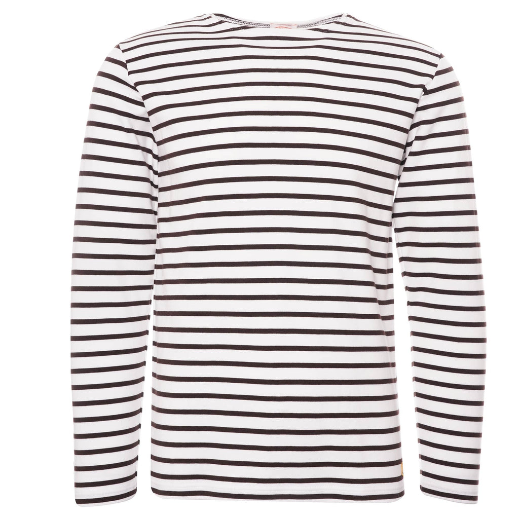 Armor Lux Breton Striped Shirt - Milk/Cacao