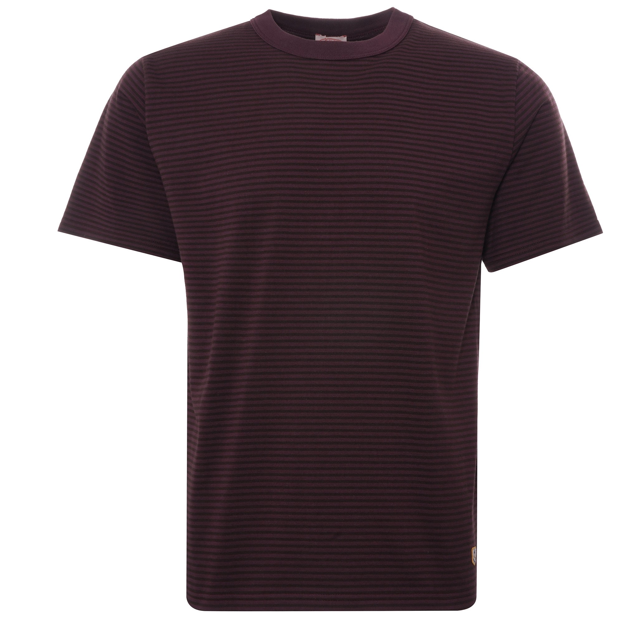 Armor Lux Organic Cotton Striped Heritage T-Shirt - Penombre/Cacao