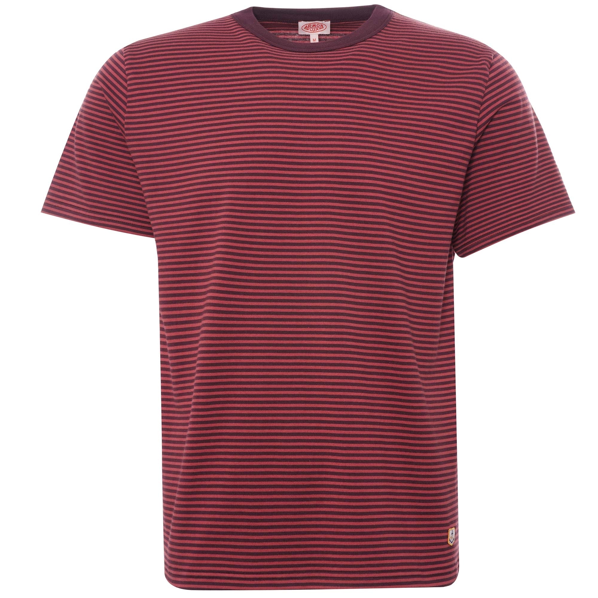 Armor Lux Organic Cotton Striped Heritage T-Shirt - Penombre/Manganese