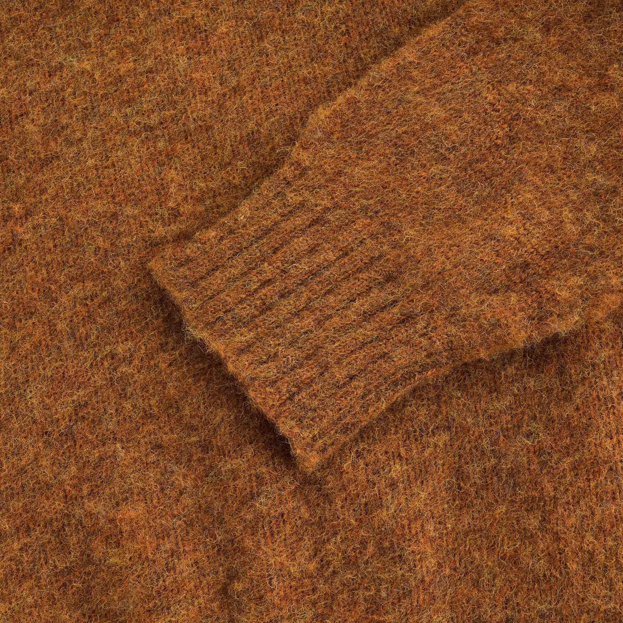 Shetland Woollen Co Shaggy Crew Knit - Burnt Umber
