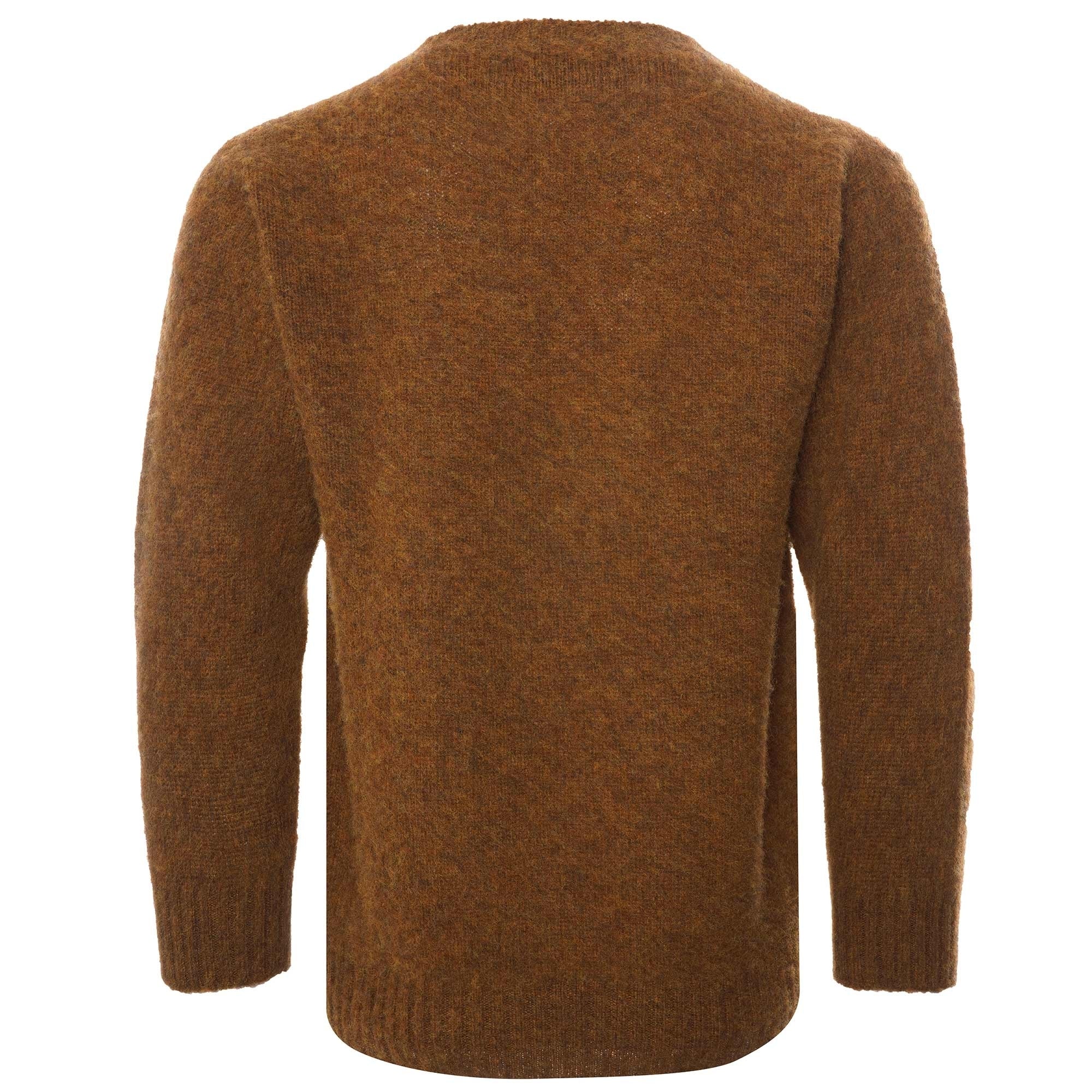 Shetland Woollen Co Shaggy Crew Knit - Burnt Umber