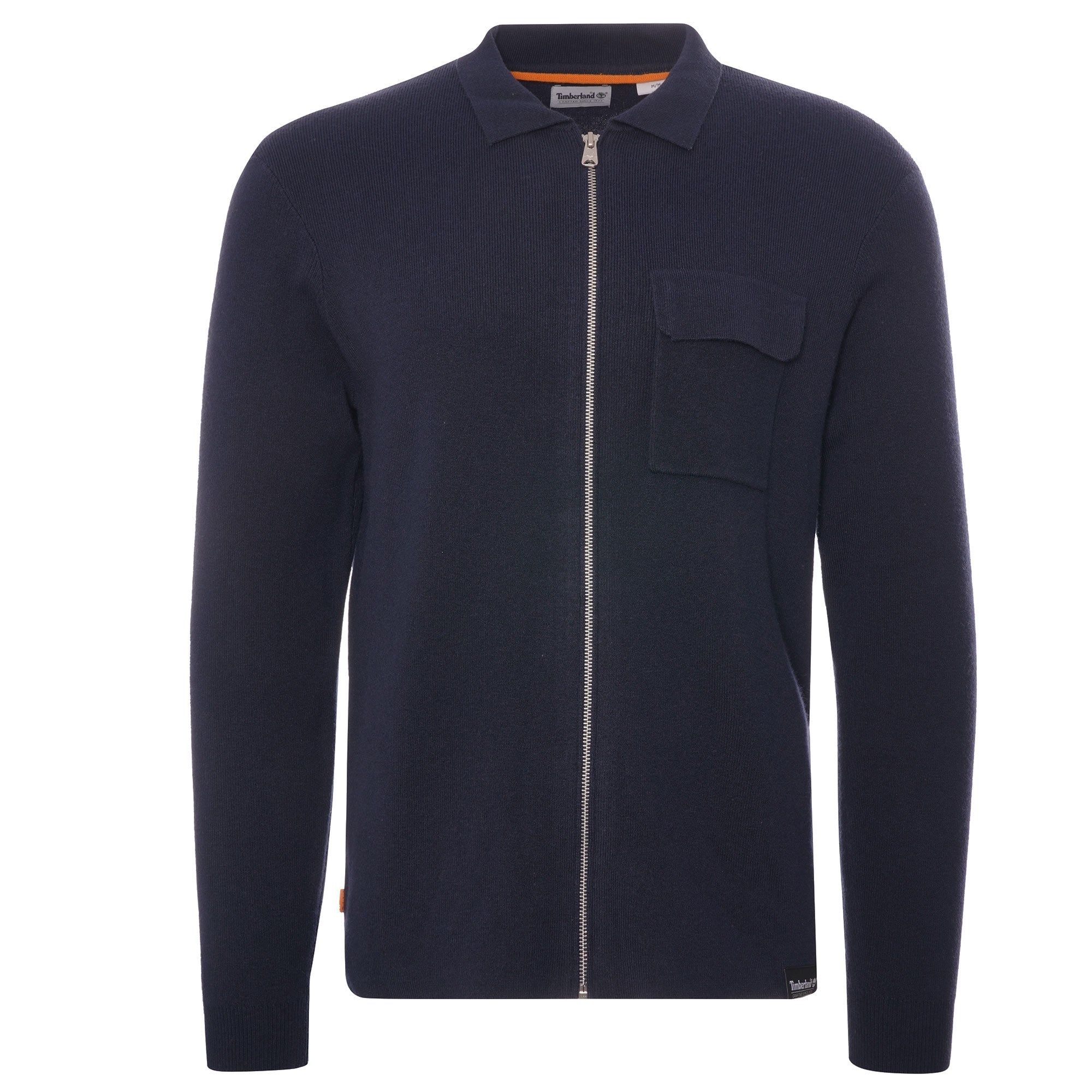 Timberland Full-Zip Wool Sweater - Dark Sapphire