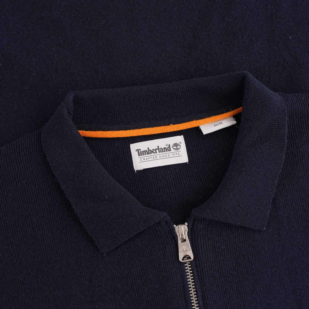 Timberland Full-Zip Wool Sweater - Dark Sapphire