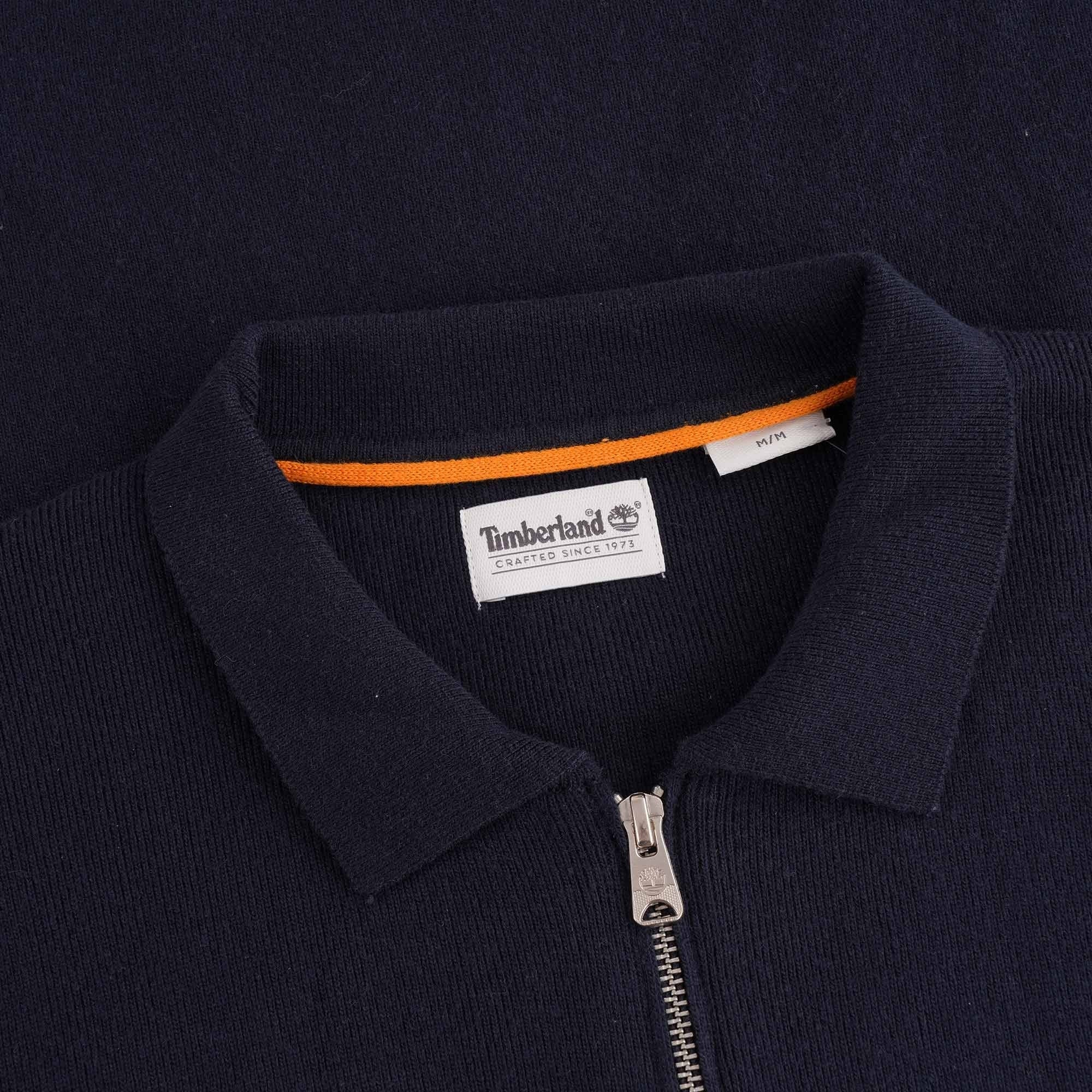 Timberland Full-Zip Wool Sweater - Dark Sapphire