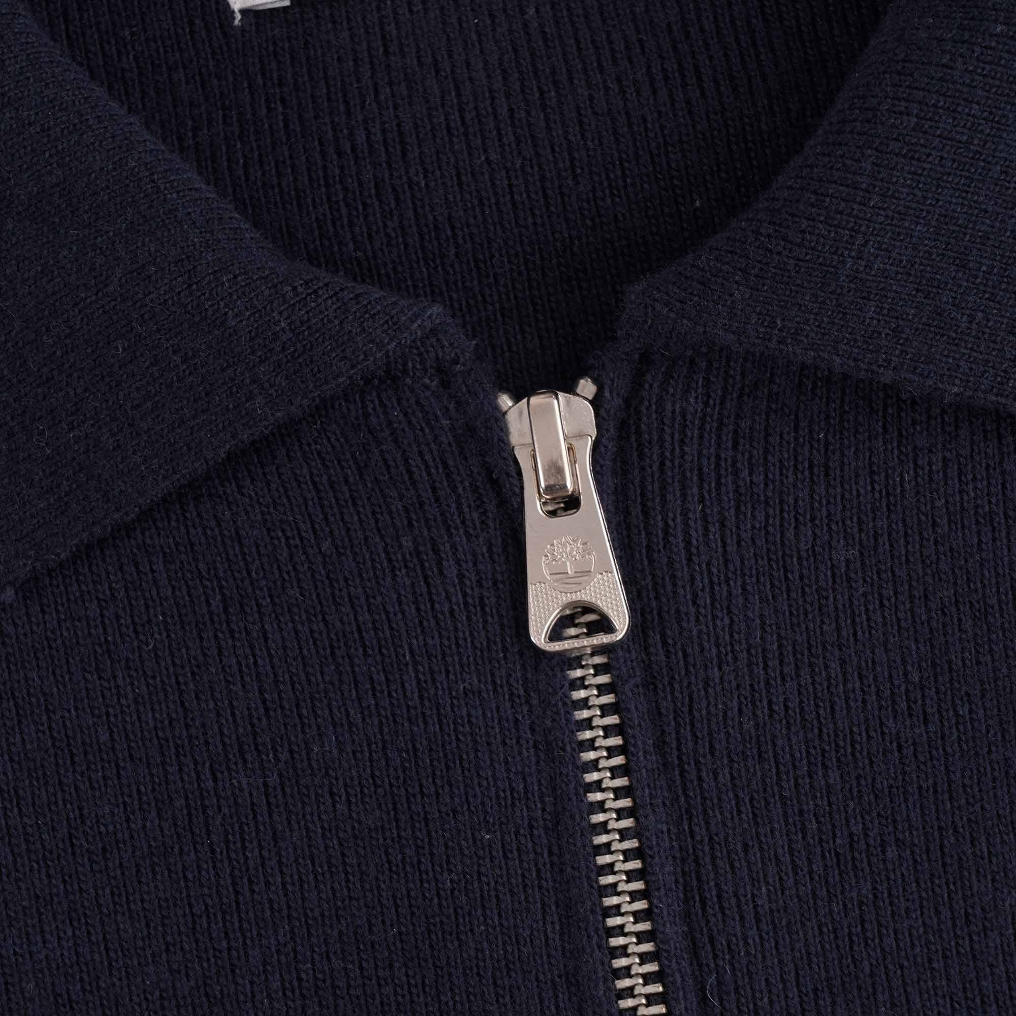 Timberland Full-Zip Wool Sweater - Dark Sapphire