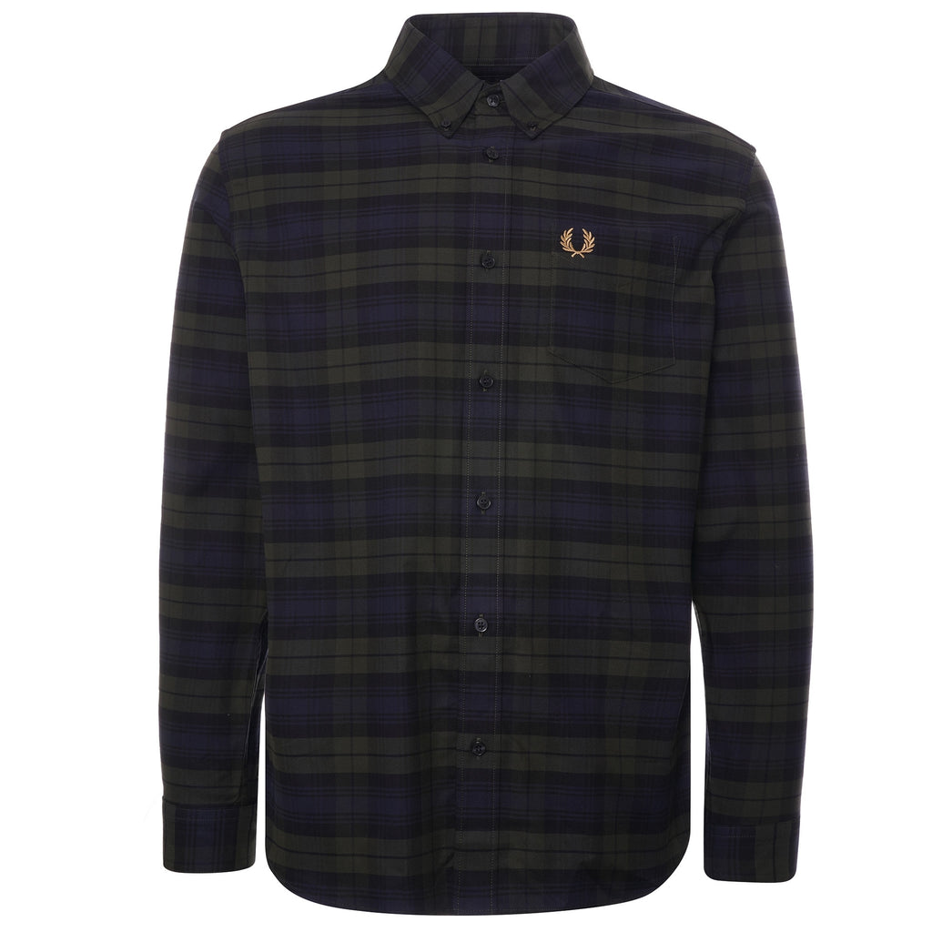 Fred Perry Tartan Twill Shirt - Hunting Green