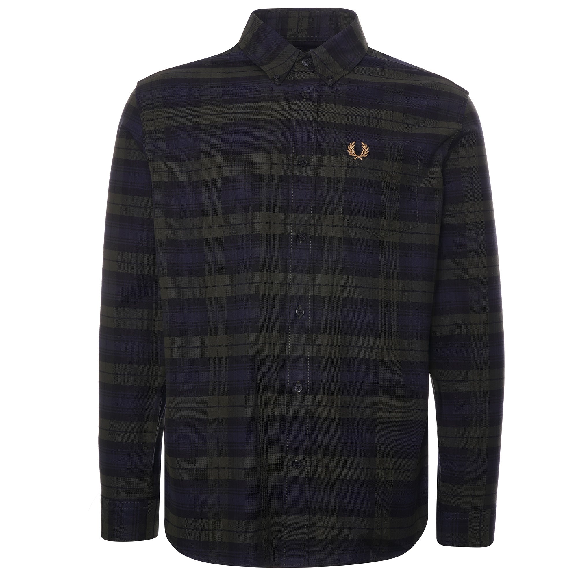 Fred Perry Tartan Twill Shirt - Hunting Green