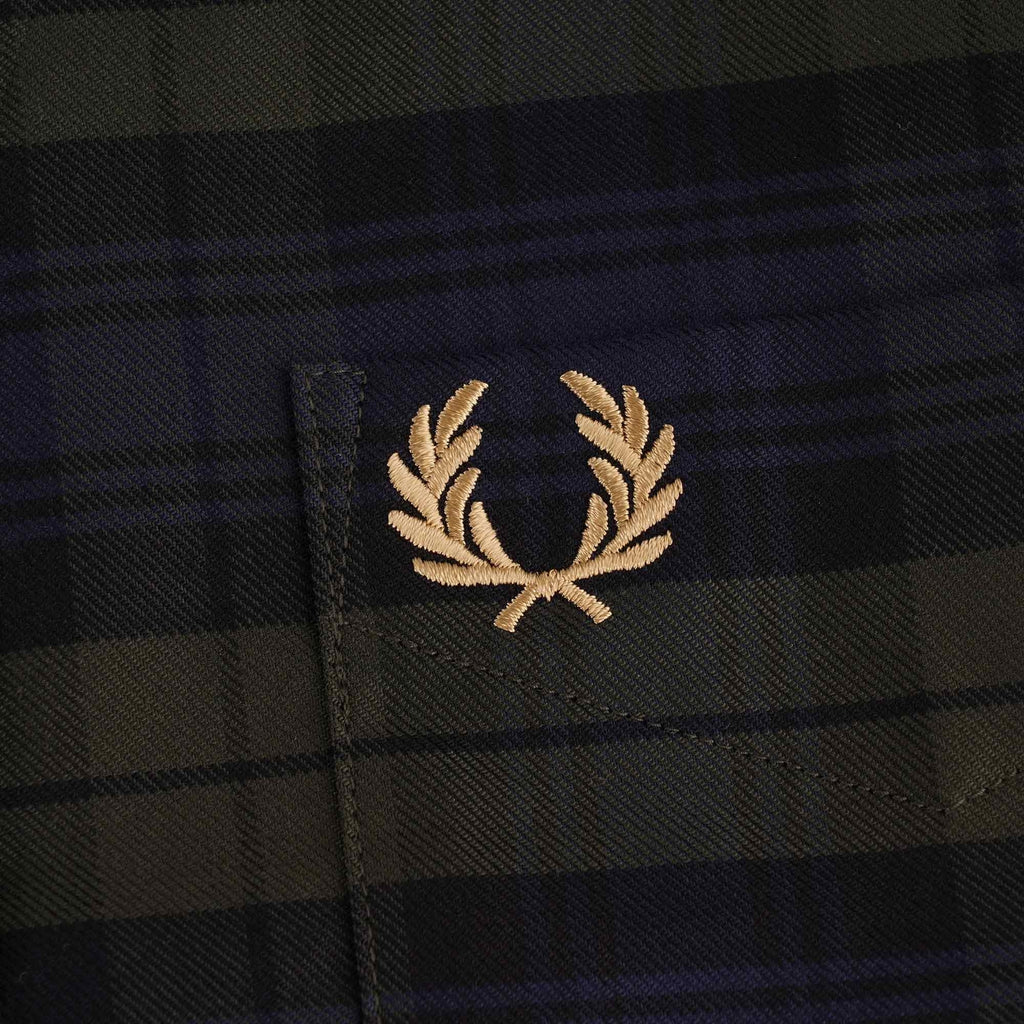 Fred Perry Tartan Twill Shirt - Hunting Green
