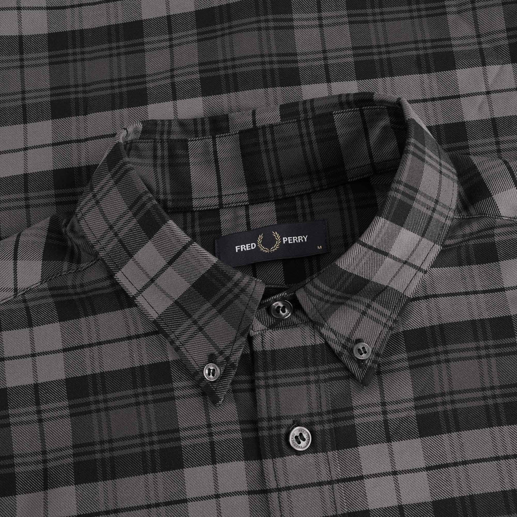 Fred Perry Tartan Twill Shirt - Black