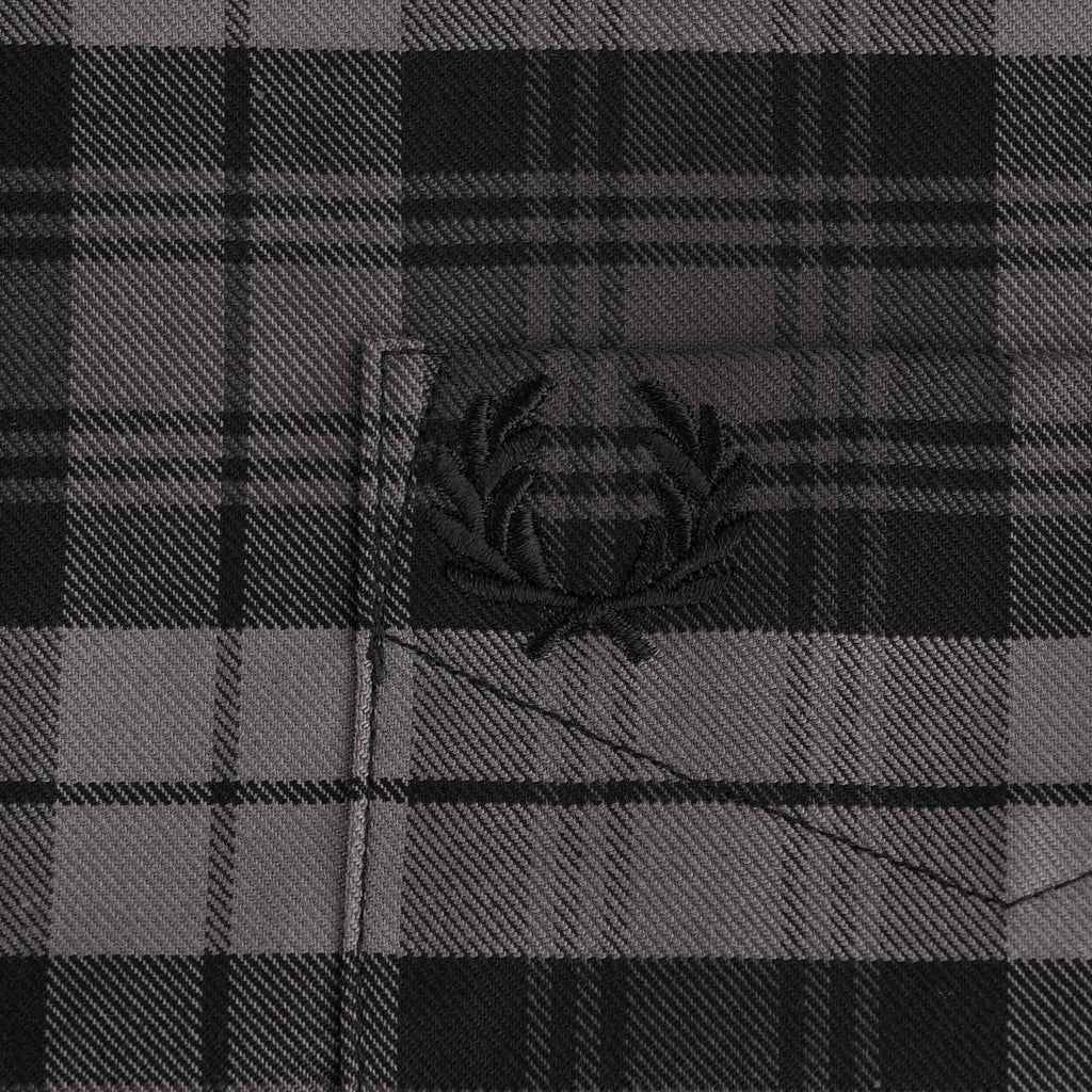 Fred Perry Tartan Twill Shirt - Black