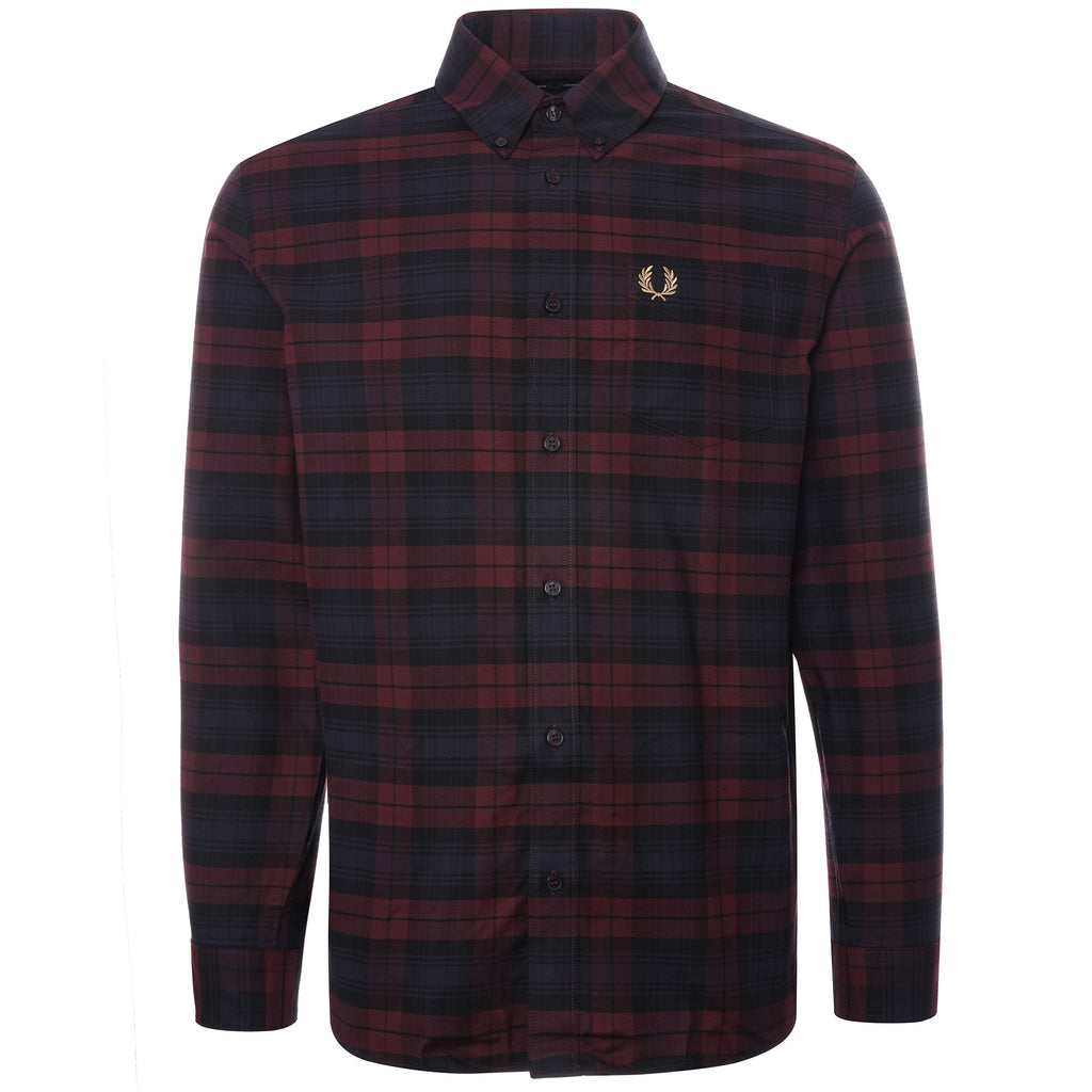 Fred Perry Tartan Twill Shirt - Port