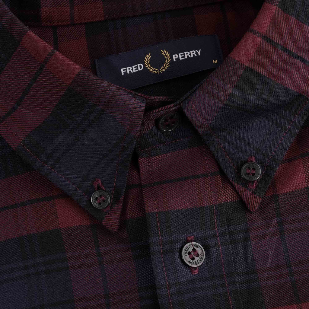 Fred Perry Tartan Twill Shirt - Port