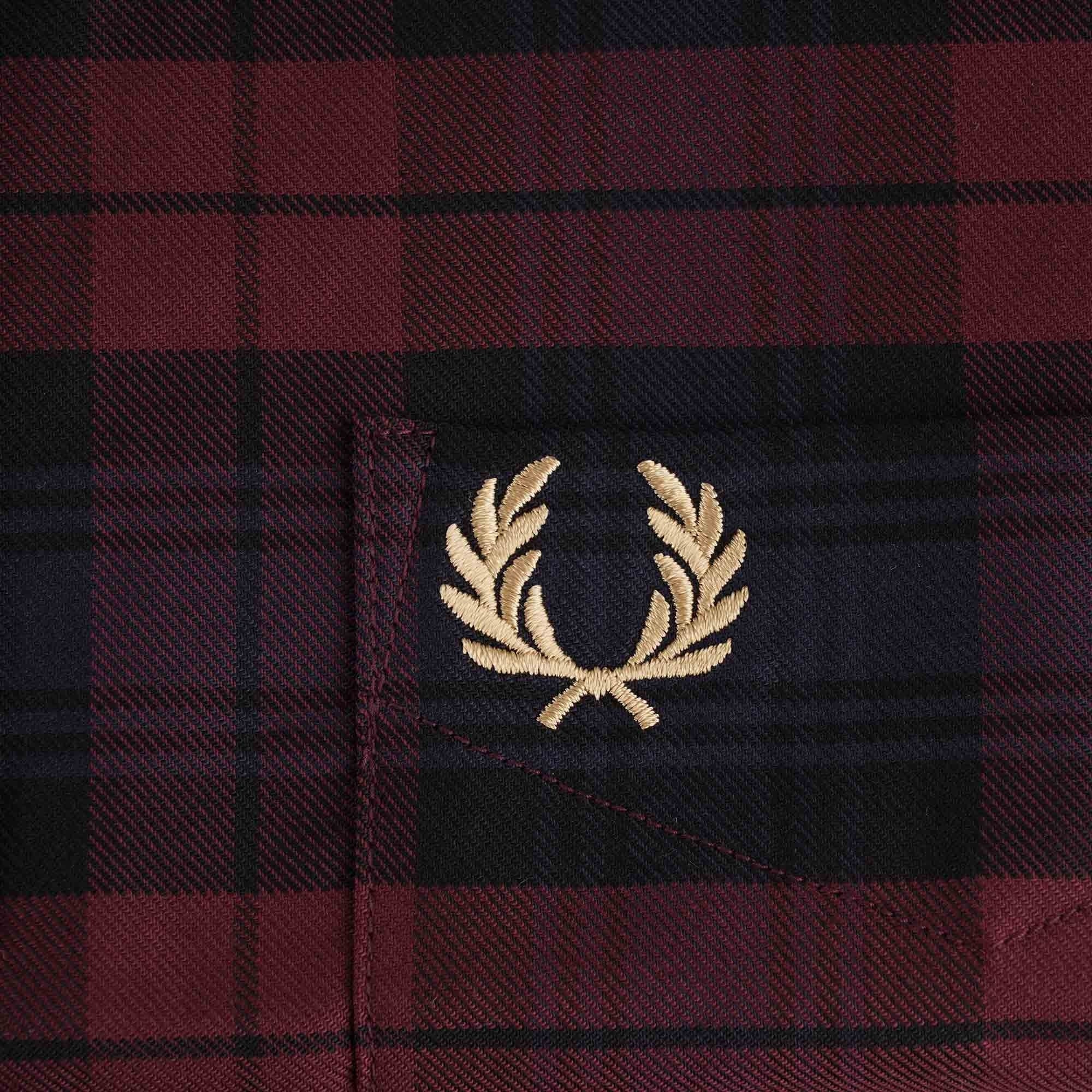 Fred Perry Tartan Twill Shirt - Port