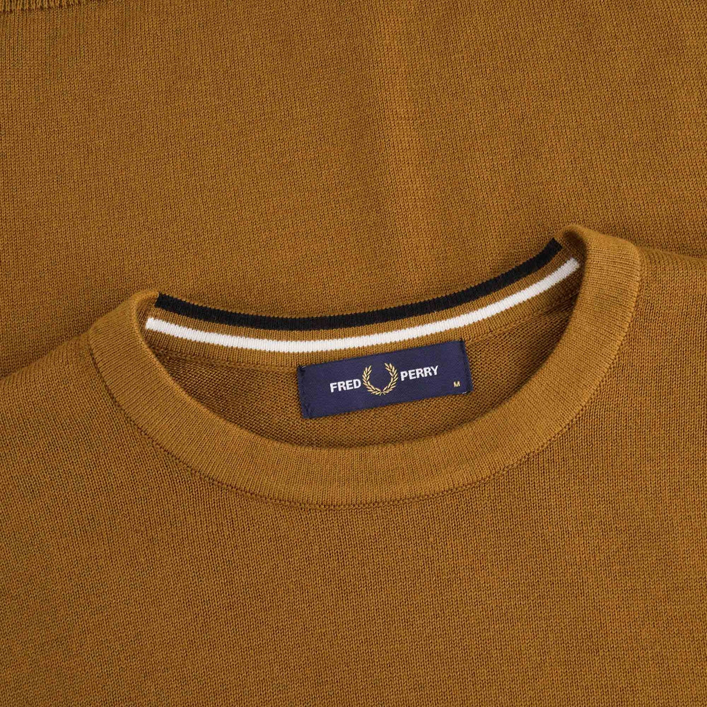 Fred Perry Classic Crew Neck Jumper - Dark Caramel