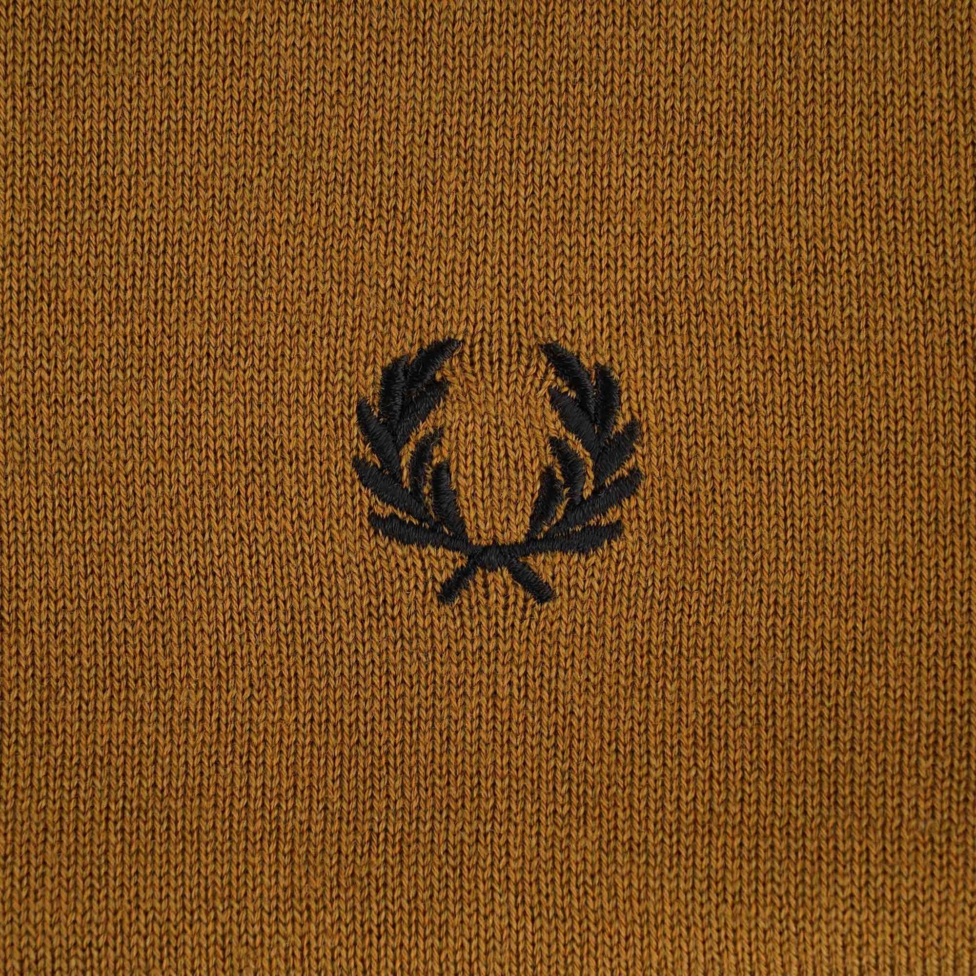 Fred Perry Classic Crew Neck Jumper - Dark Caramel