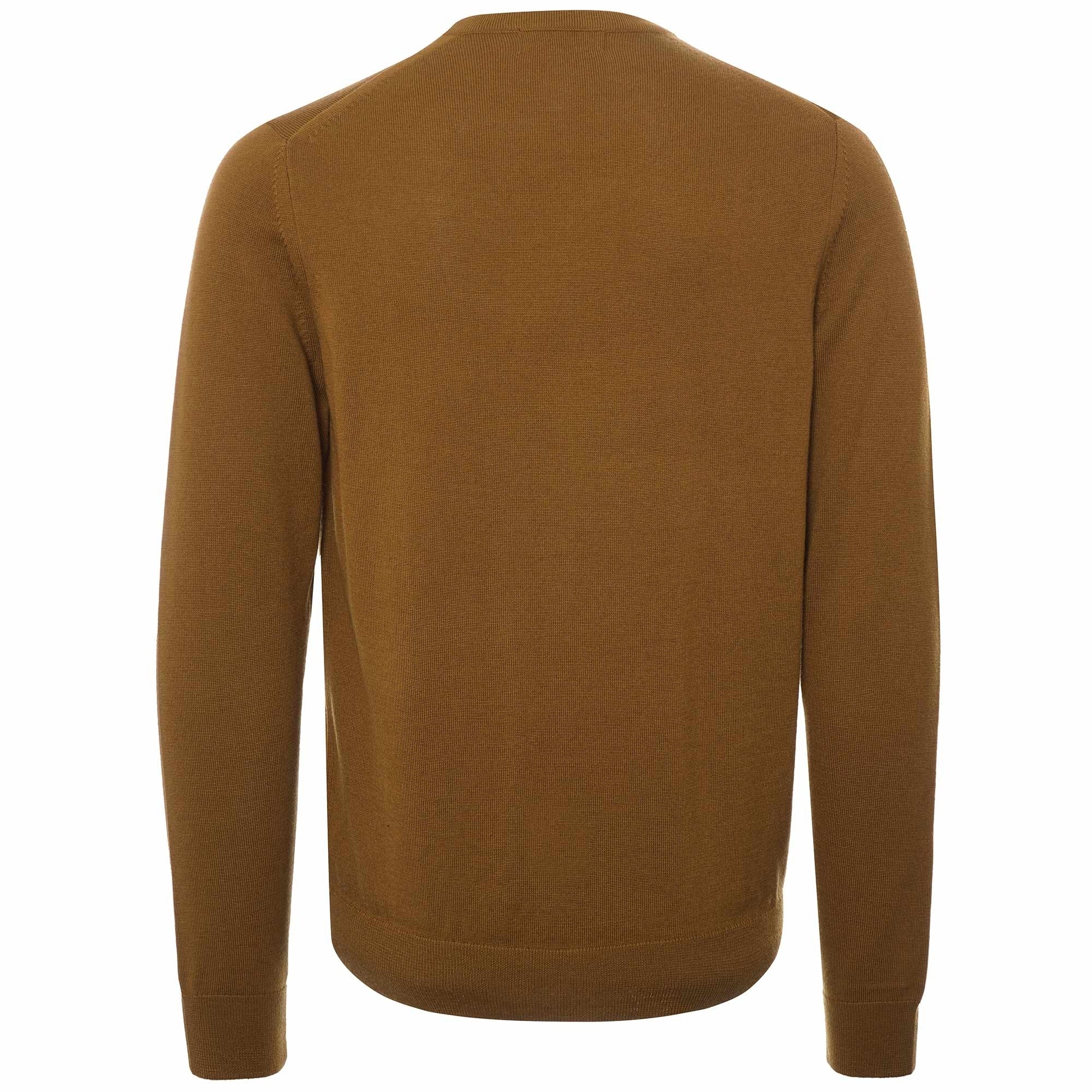 Fred Perry Classic Crew Neck Jumper - Dark Caramel