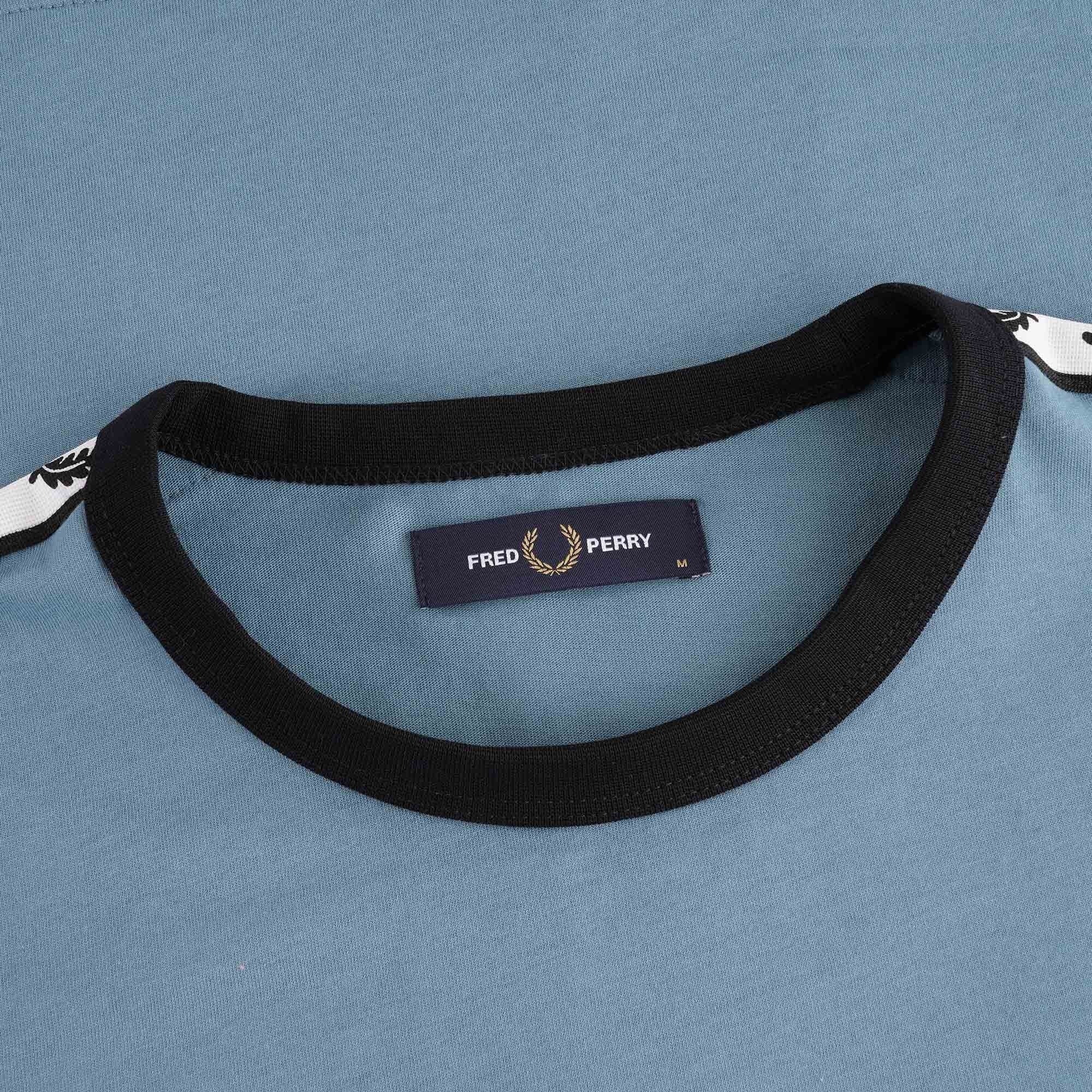 Fred Perry Taped Ringer T-Shirt - Ash Blue