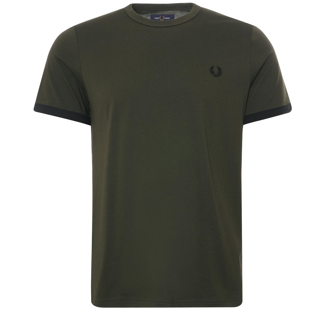 Fred Perry Ringer T-Shirt - Hunting Green