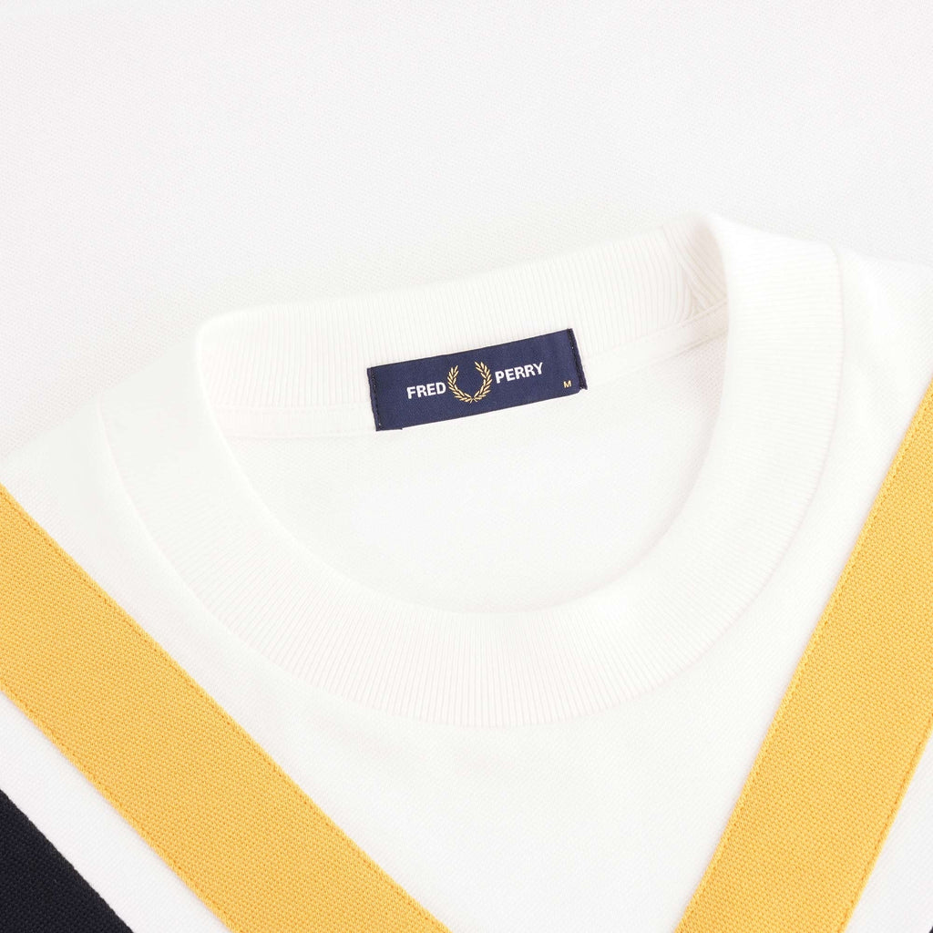 Fred Perry V-Panel T-Shirt - Snow White
