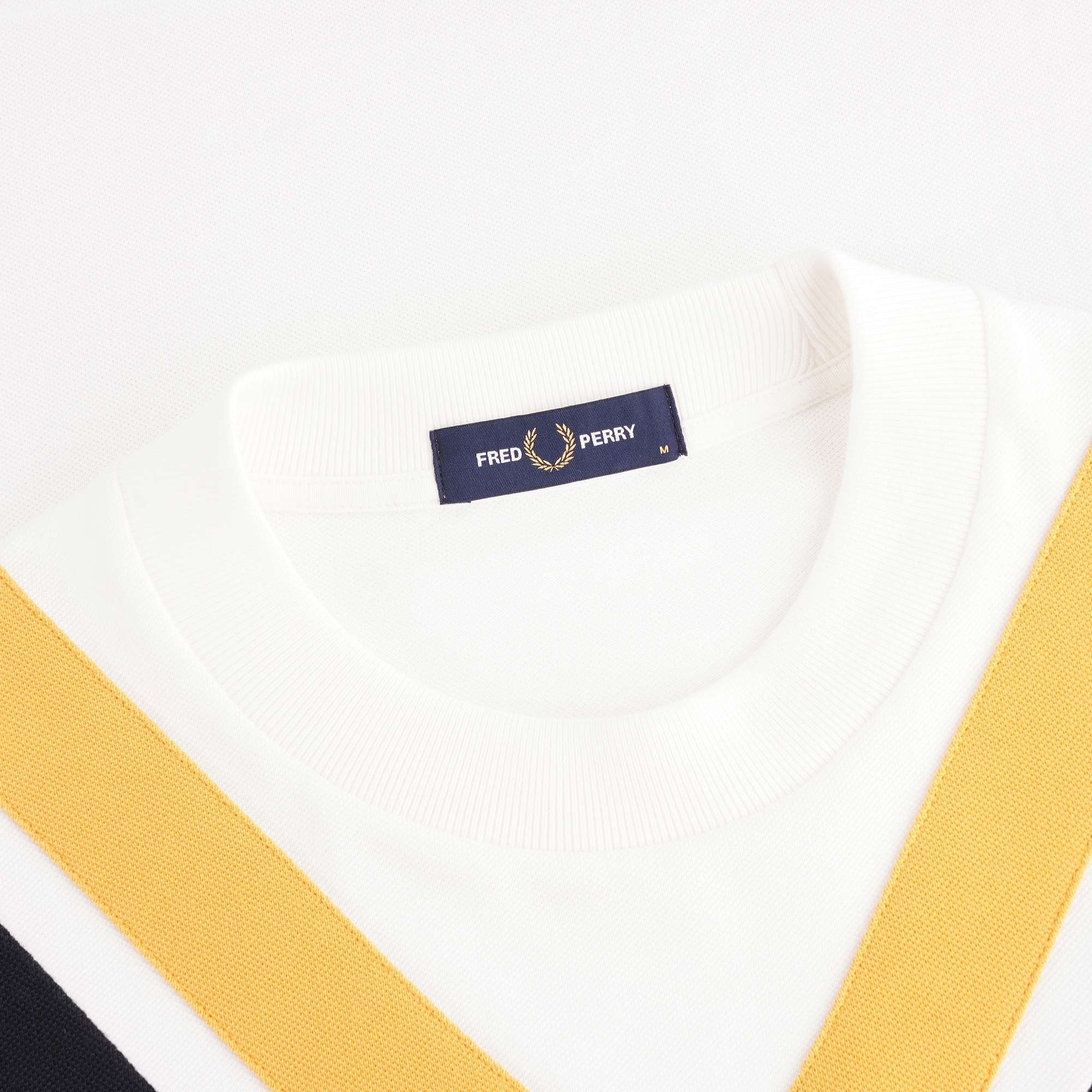 Fred Perry V-Panel T-Shirt - Snow White