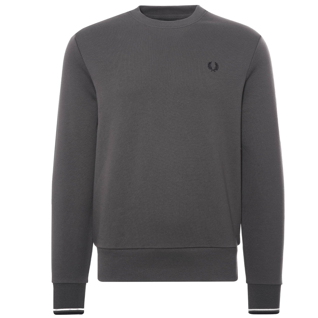 Fred Perry Classic Crew Neck Jumper - Gunmetal Grey