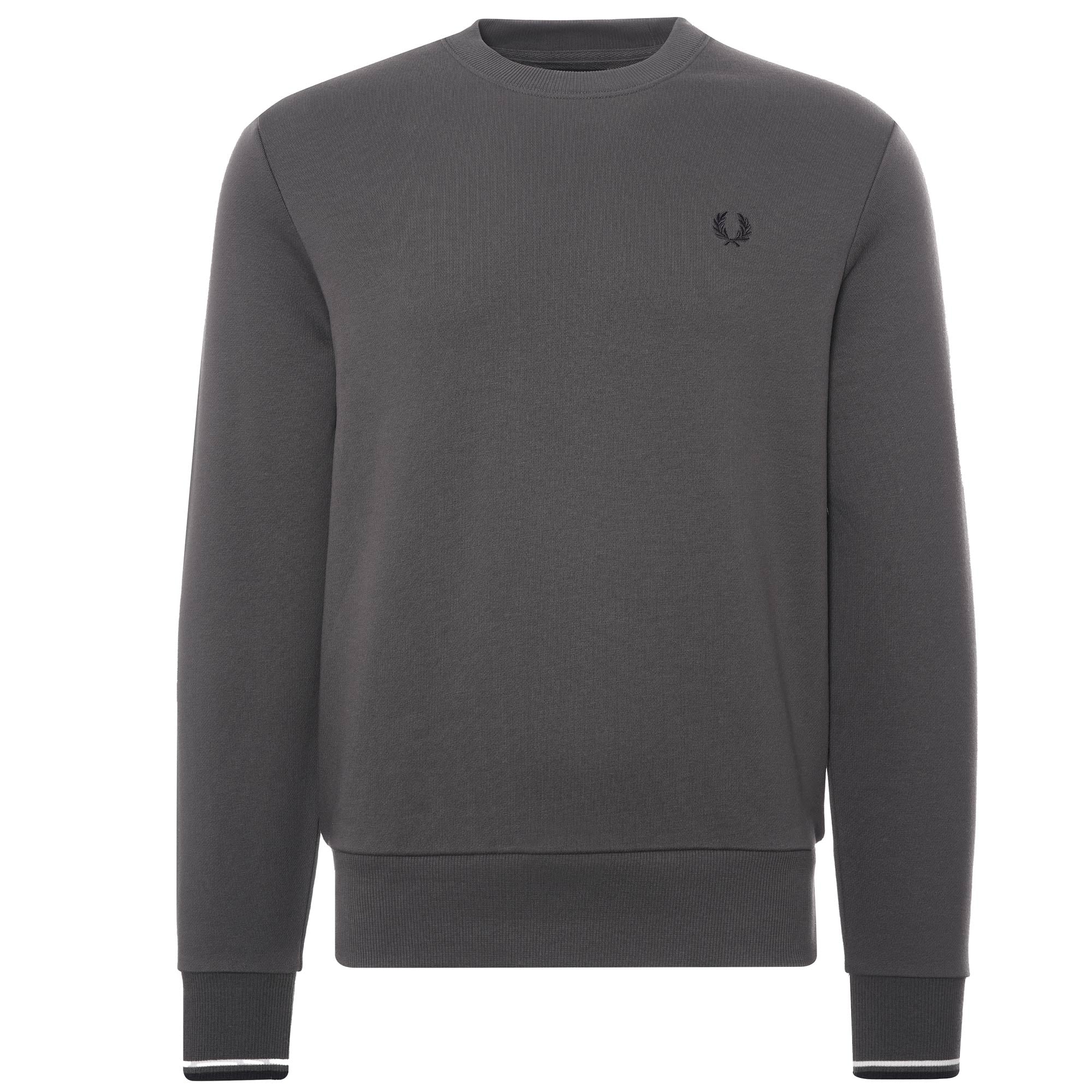 Fred Perry Classic Crew Neck Jumper - Gunmetal Grey