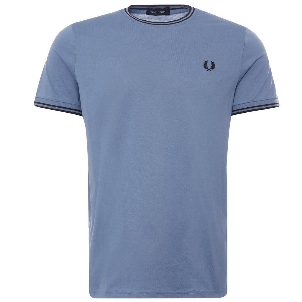 Fred Perry Twin Tipped T-Shirt - Ash Blue