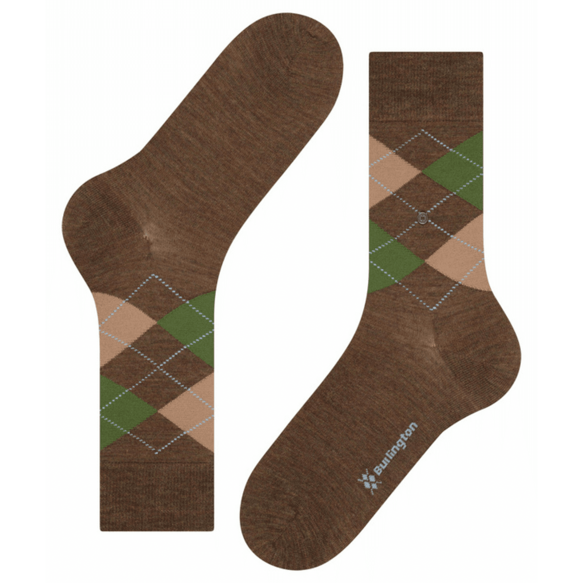 Burlington Socks Edinburgh Melange Men Socks - Brown/Green
