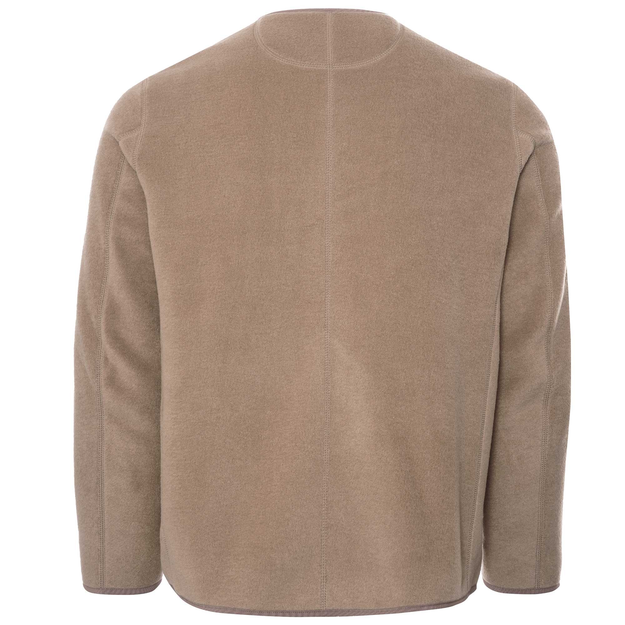 Danton Fleece Collarless Jacket - Beige – Stuarts London