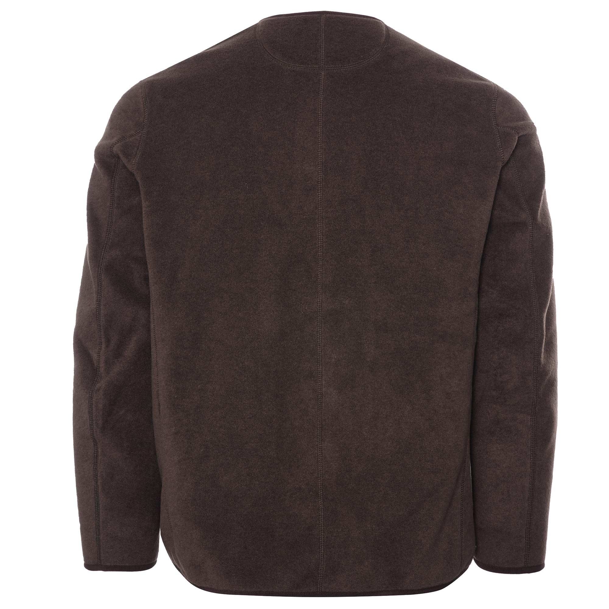 Danton Fleece Collarless Jacket - Brown