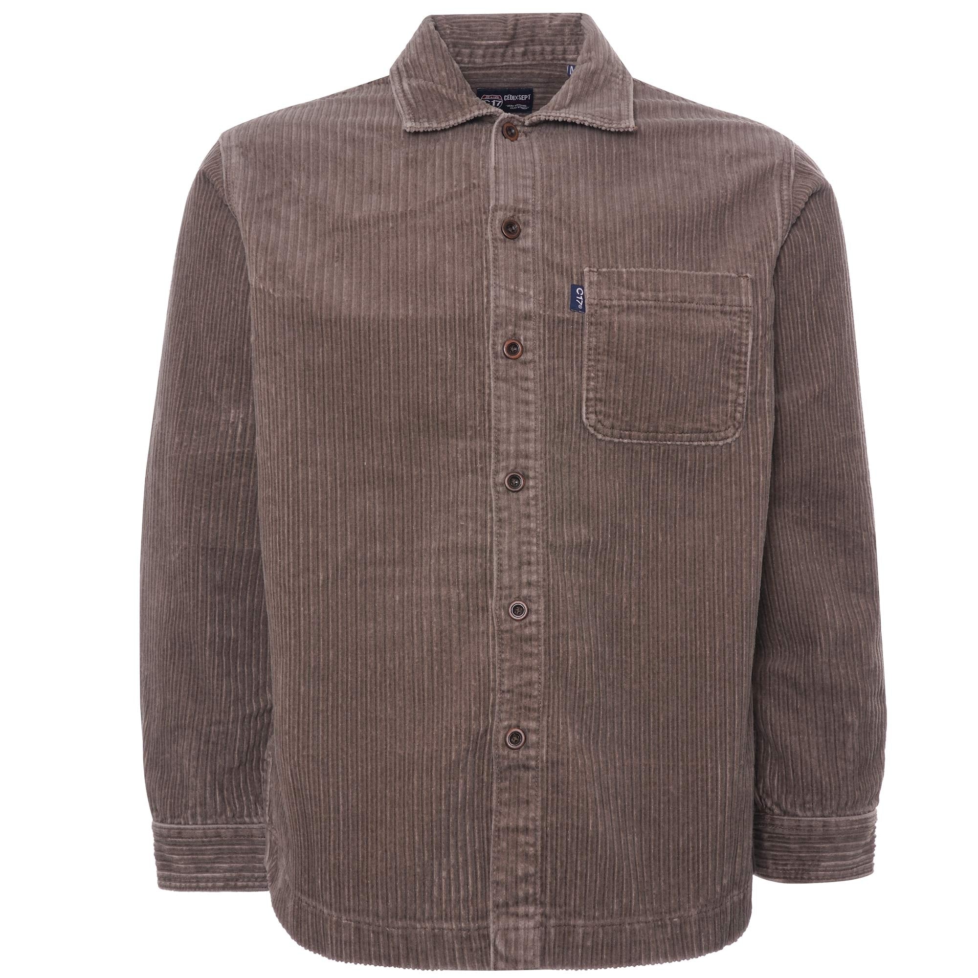 C17 Jeans Corduroy Shirt - Light Grey