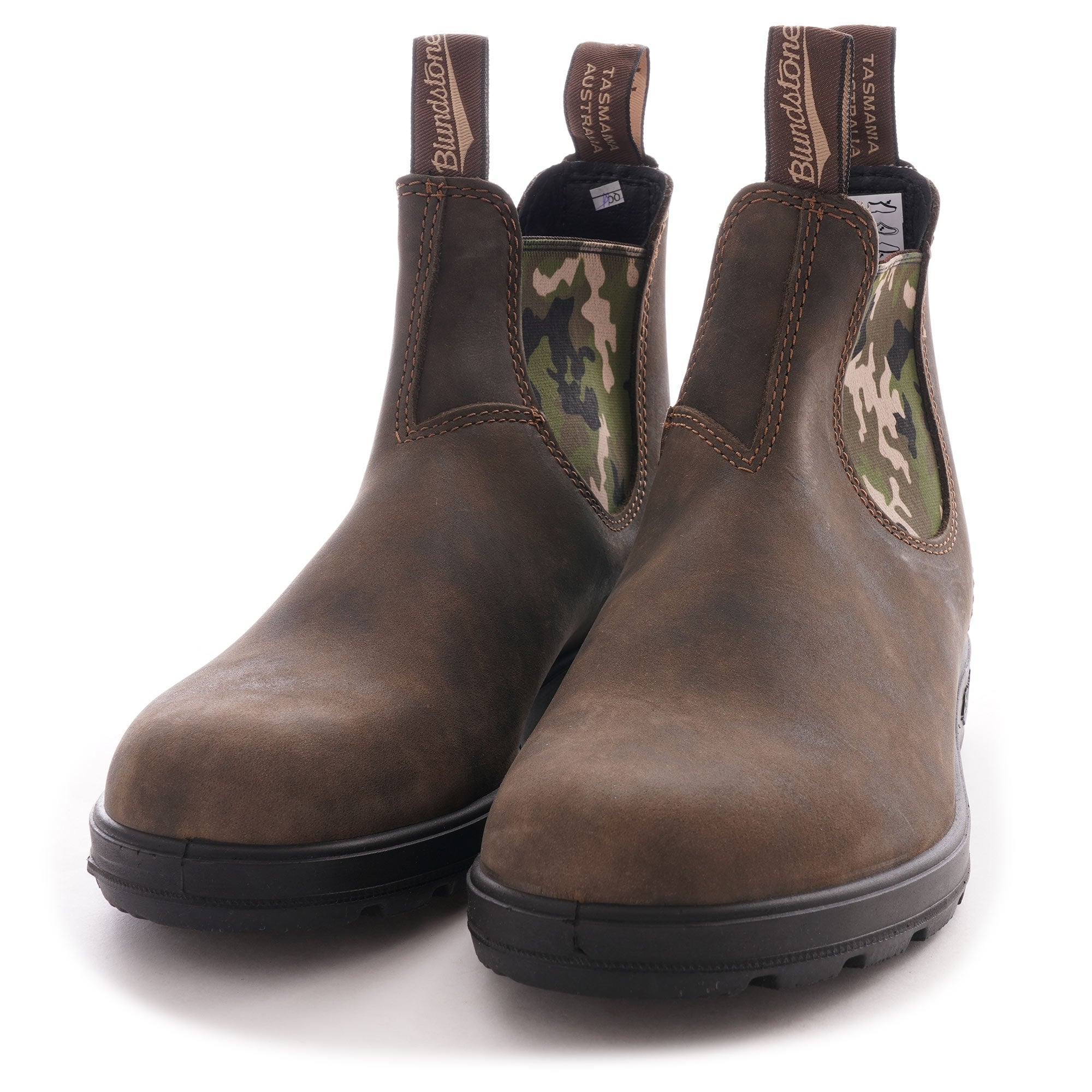 1612 Leather Chelsea Boots - Brown/Camo