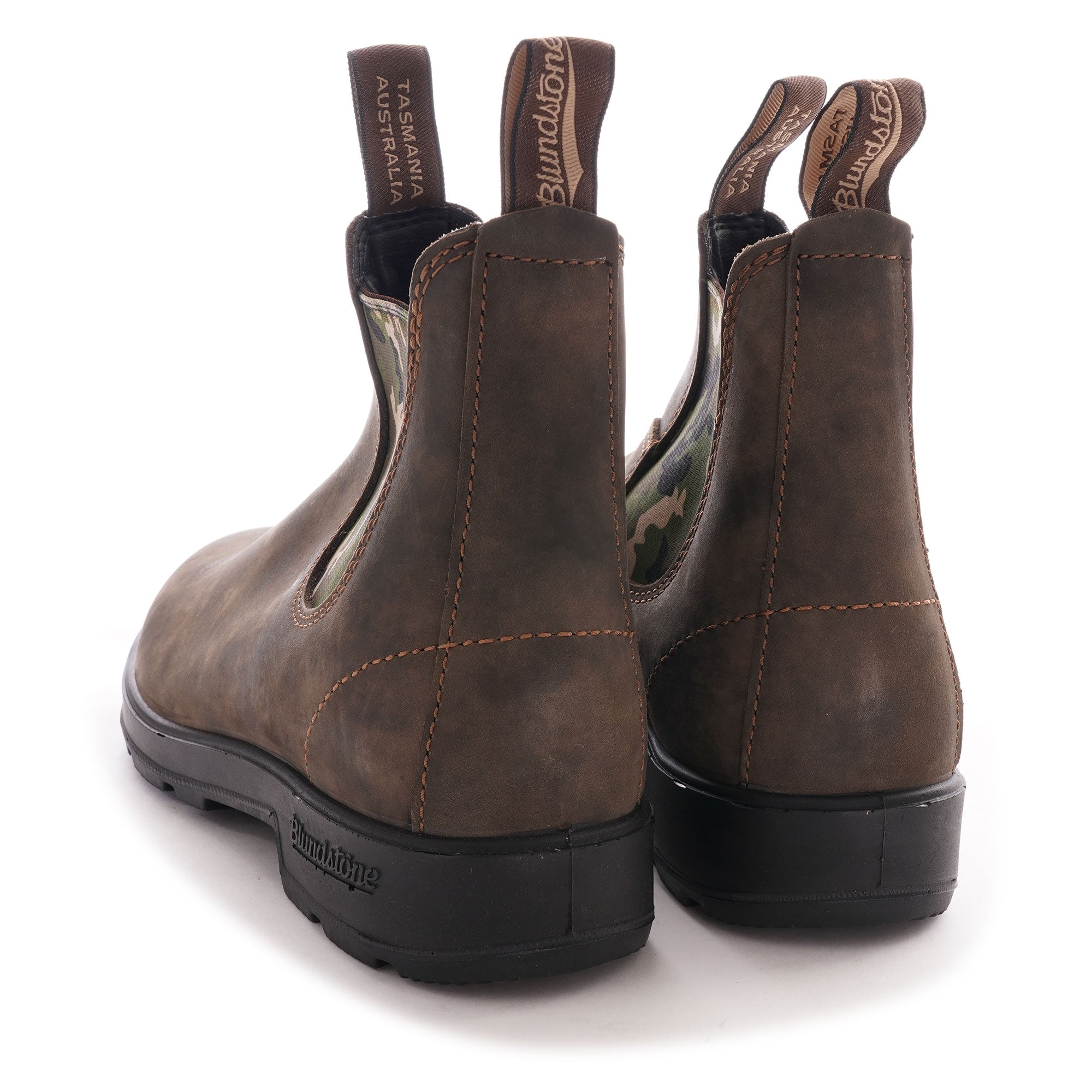 1612 Leather Chelsea Boots - Brown/Camo