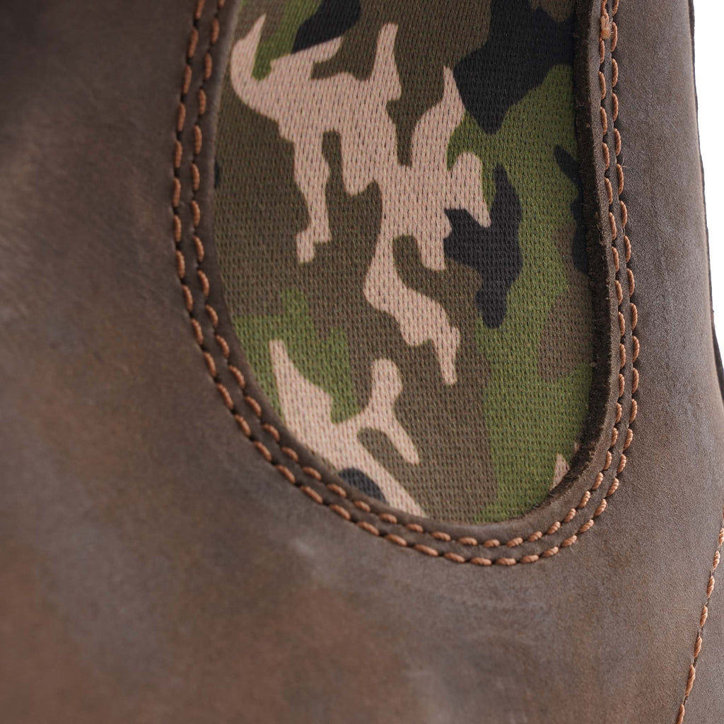 1612 Leather Chelsea Boots - Brown/Camo