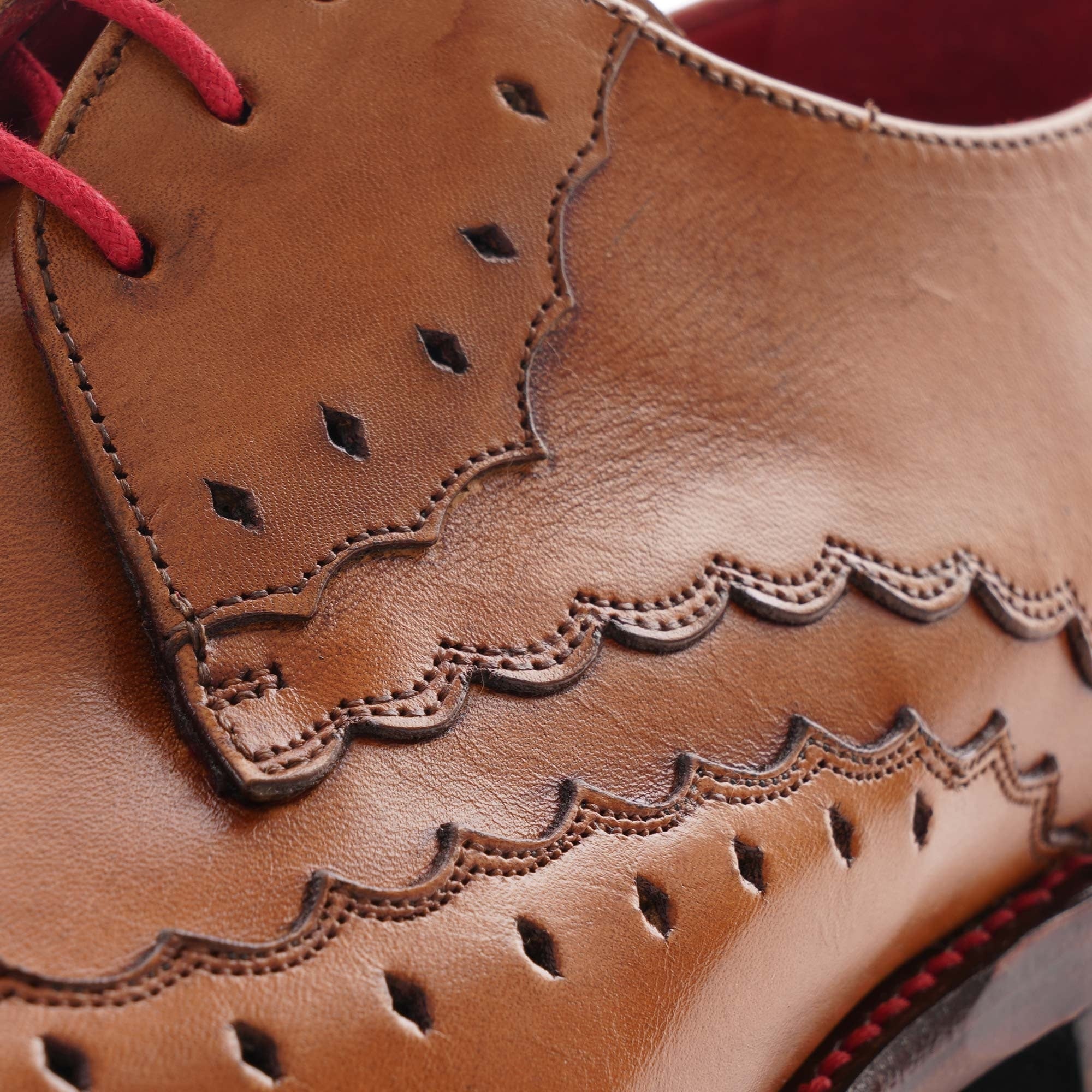 Jeffery West Dexter Serrated Shoes - Honey
