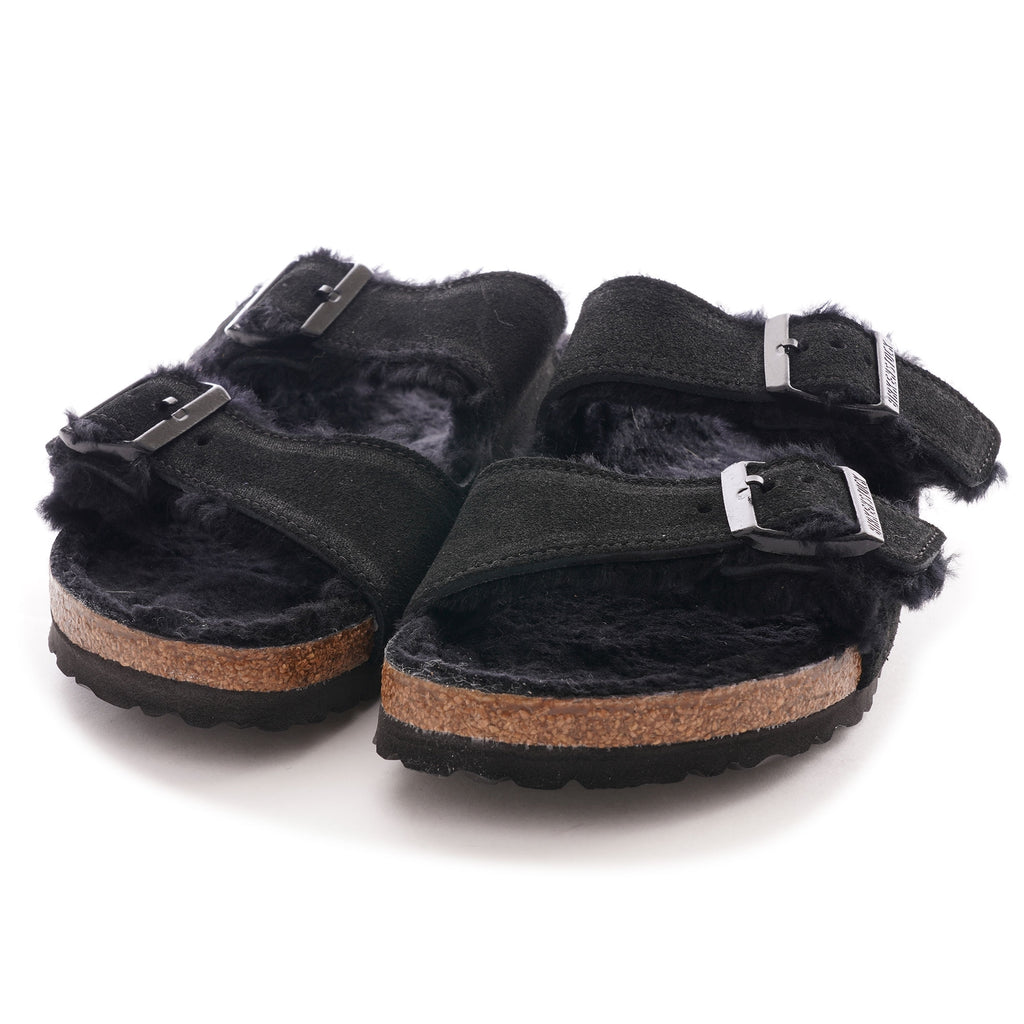 Birkenstock Womens Womens Arizona Shearling - Black