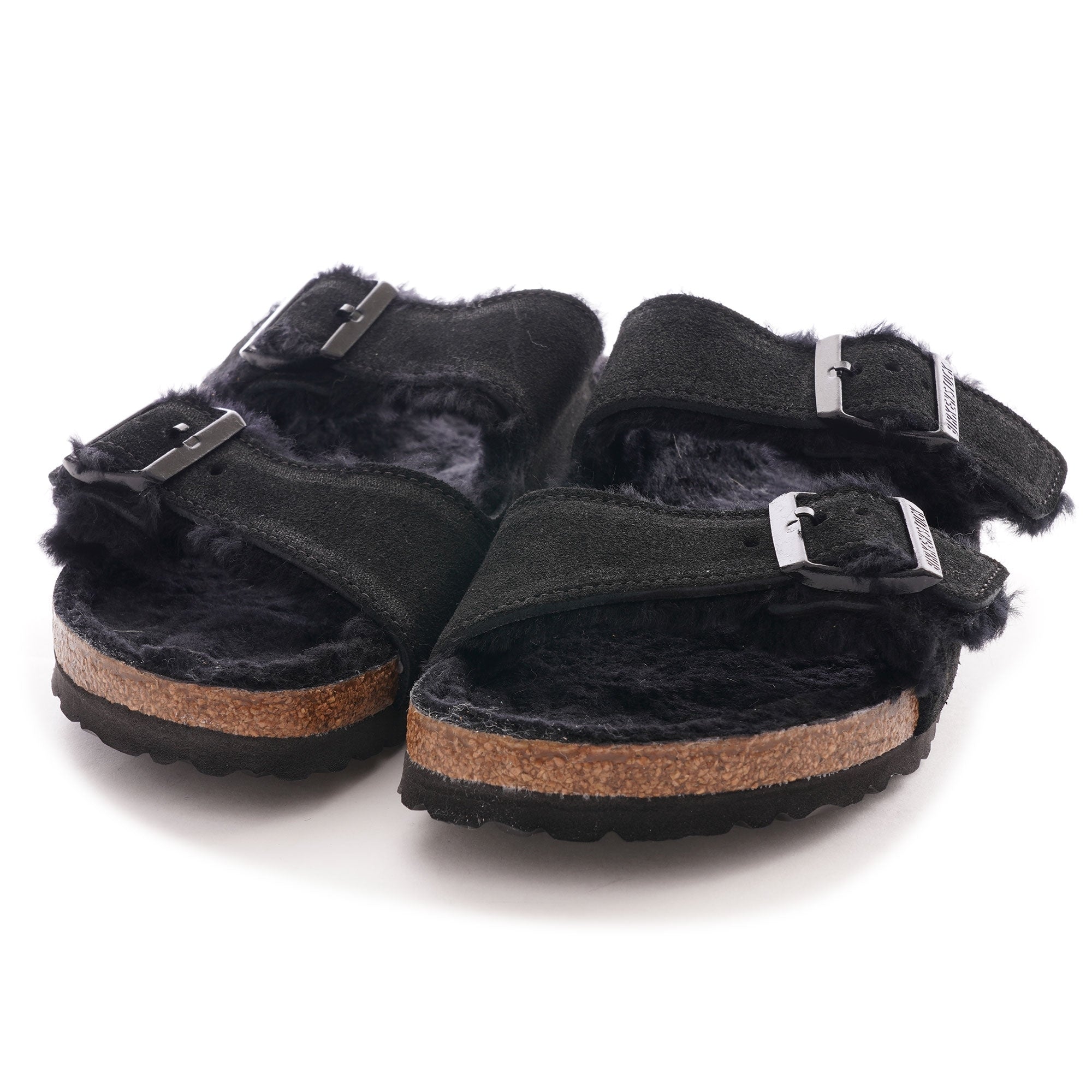 Birkenstock Womens Womens Arizona Shearling - Black