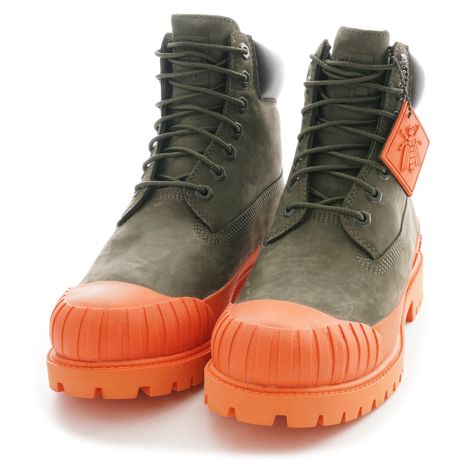 x Beeline Premium 6 Inch Waterproof Boot - Green/Orange