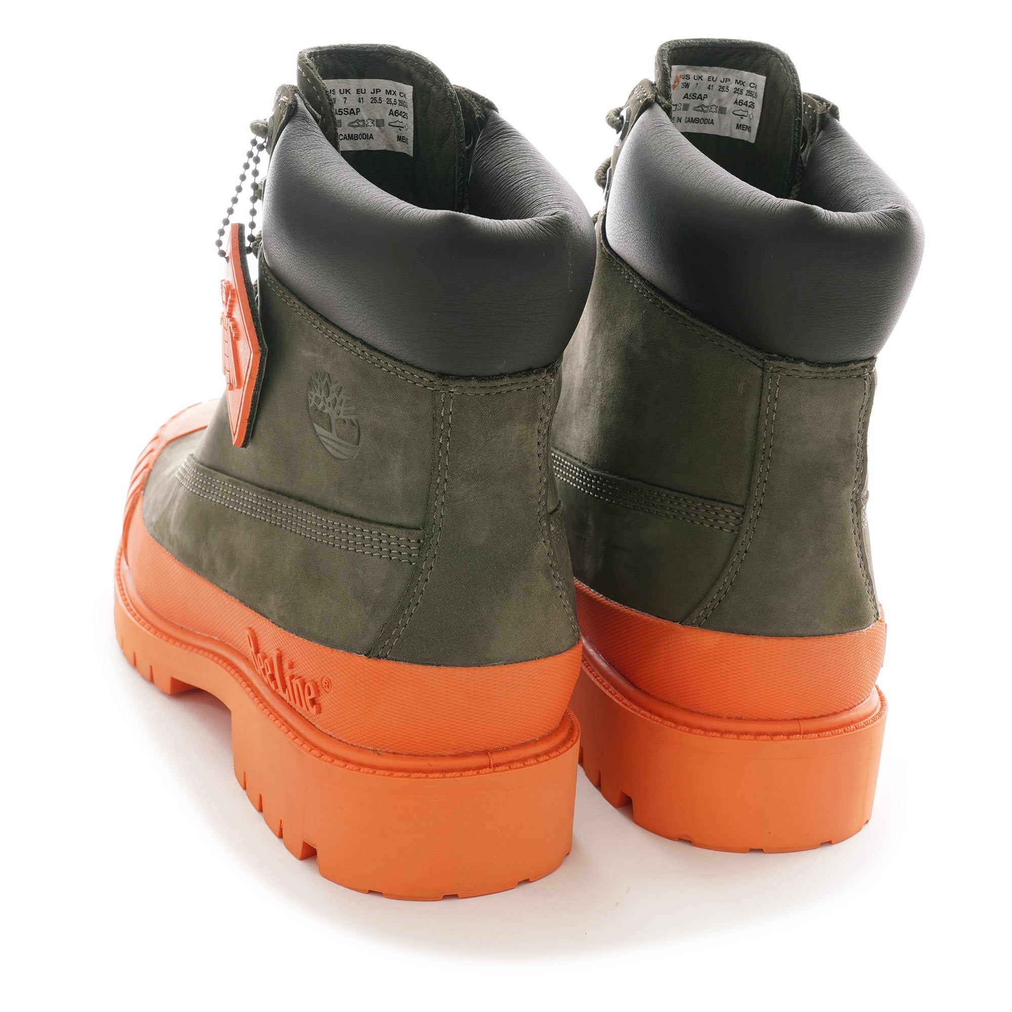 x Beeline Premium 6 Inch Waterproof Boot - Green/Orange
