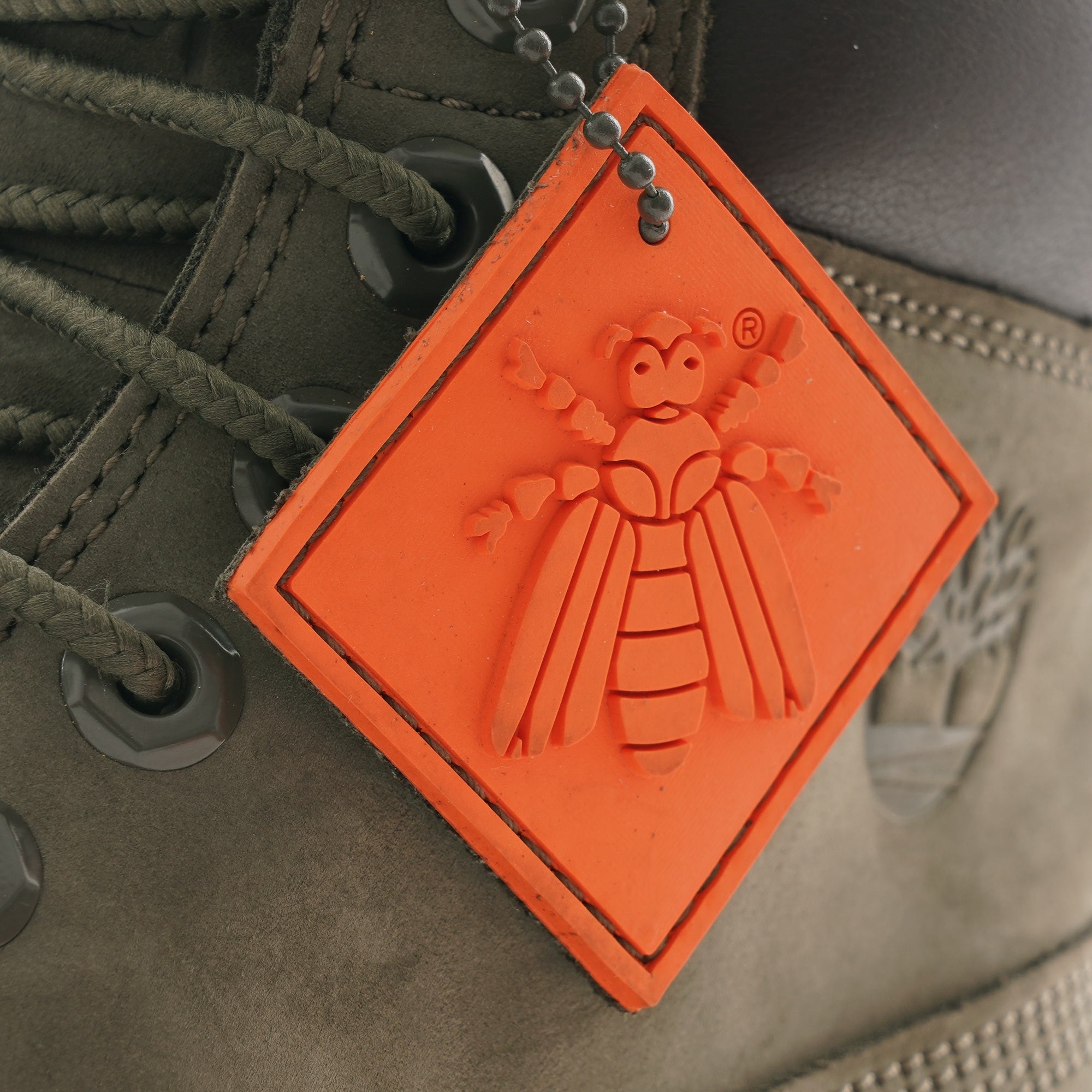 x Beeline Premium 6 Inch Waterproof Boot - Green/Orange