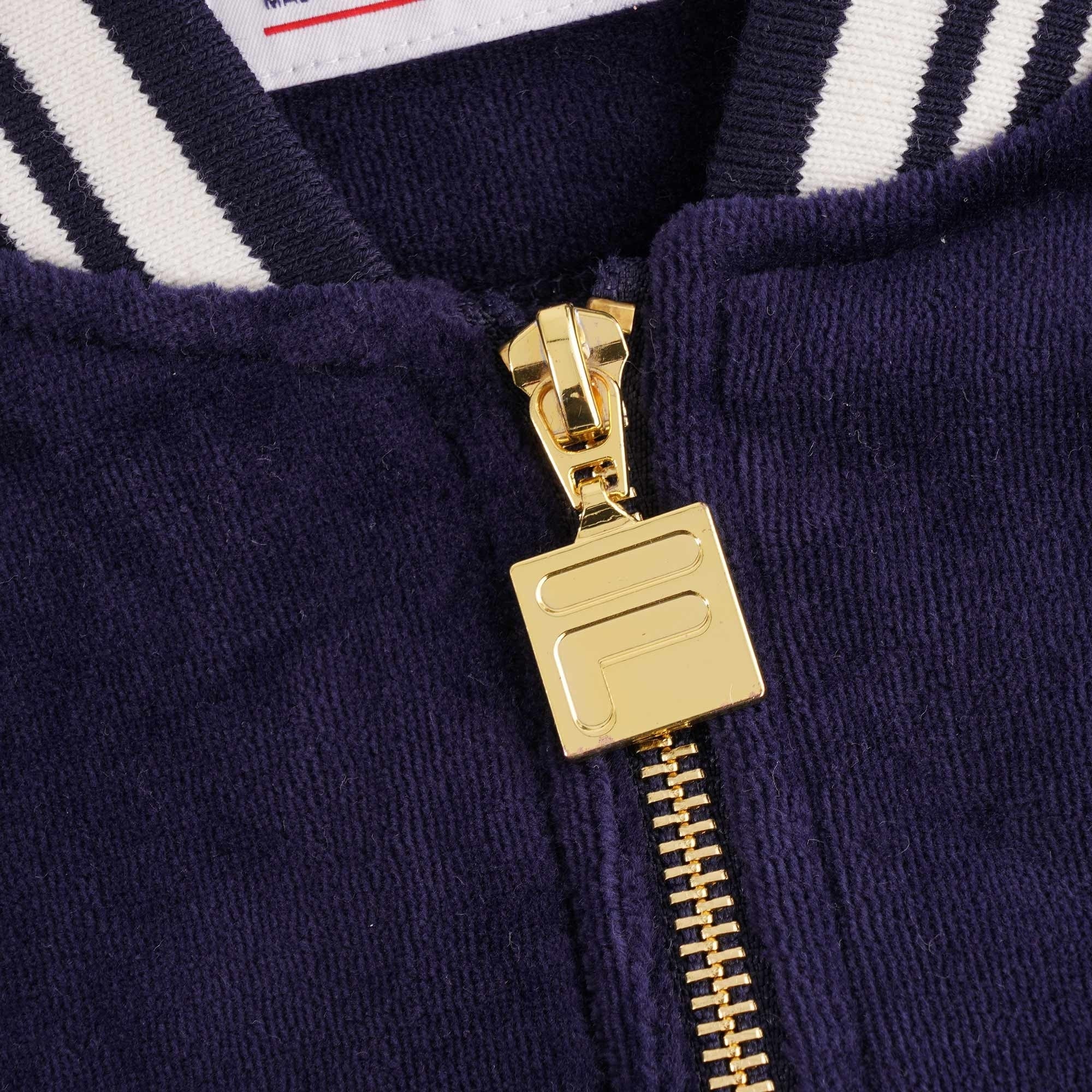 110 Velour Soter Track Top - Peacoat