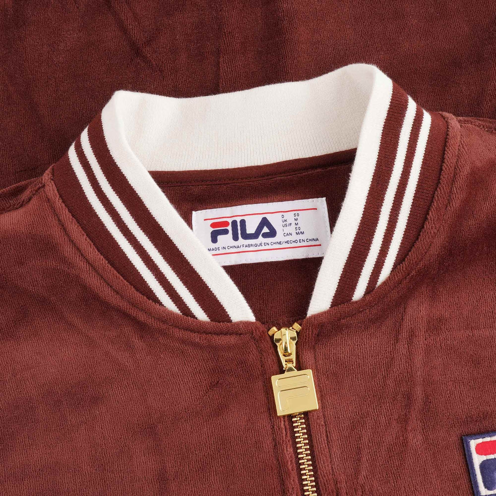 Fila Vintage 110 Velour Soter Track Top - Rum Raisin