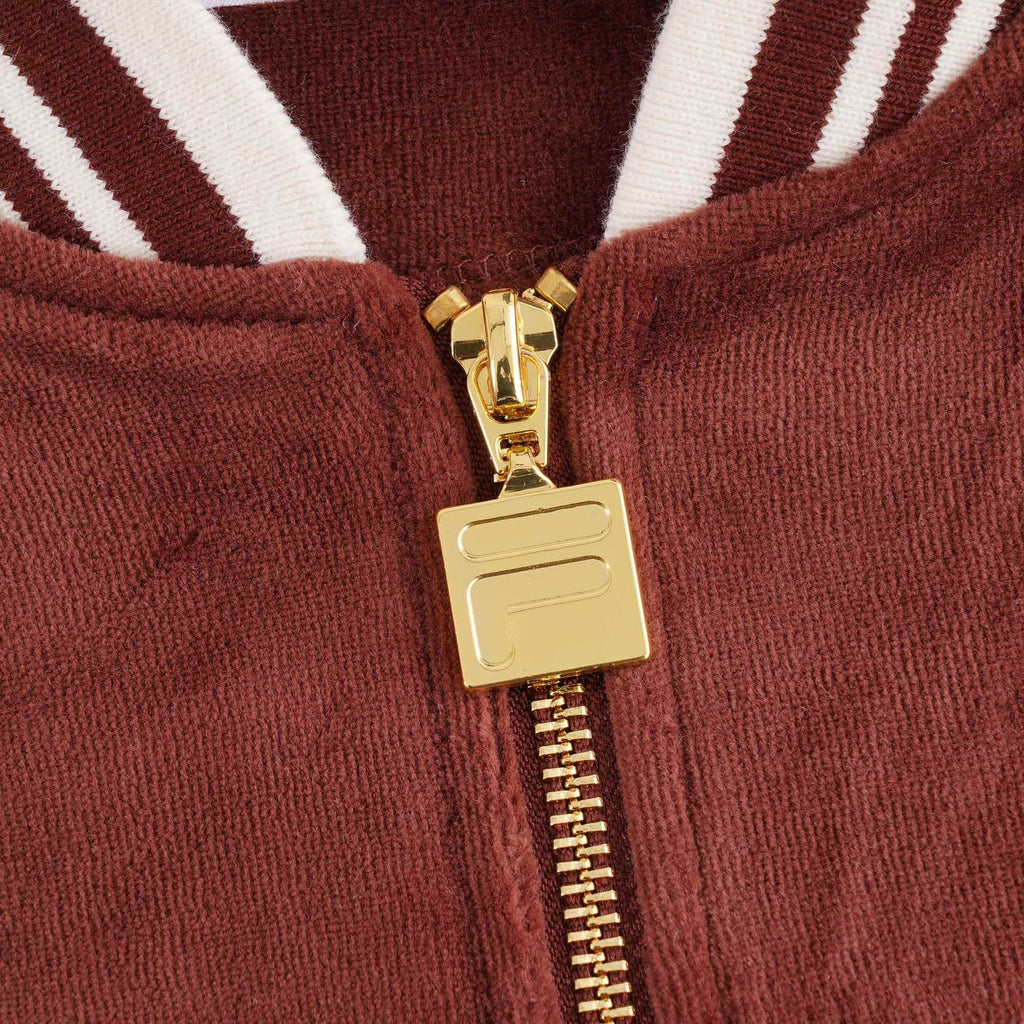 Fila Vintage 110 Velour Soter Track Top - Rum Raisin
