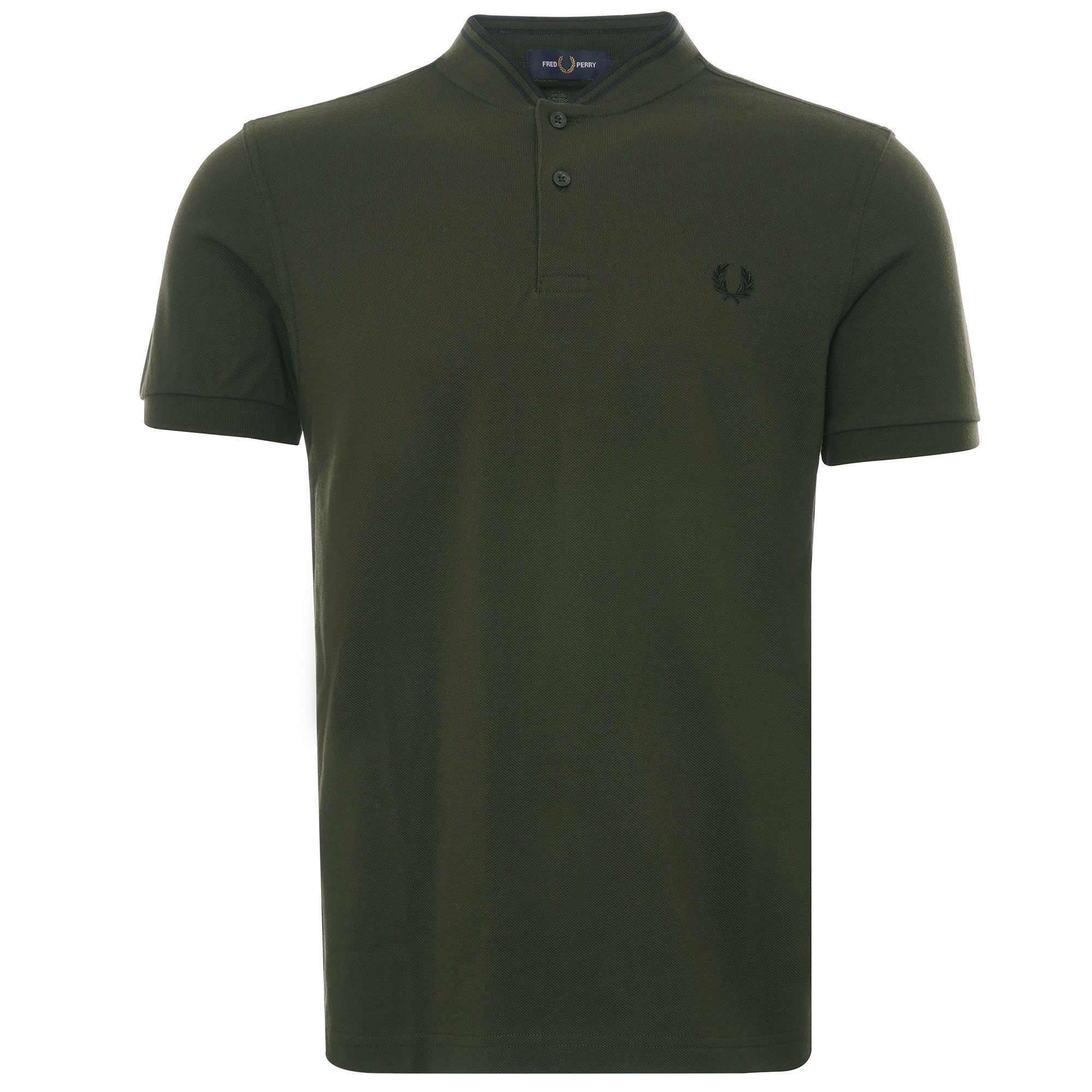 Fred Perry Bomber Collar Pique Shirt - Hunting Green