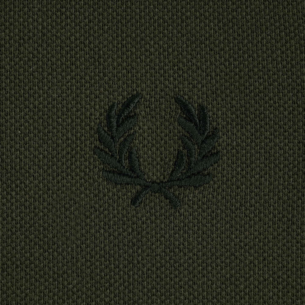 Fred Perry Bomber Collar Pique Shirt - Hunting Green
