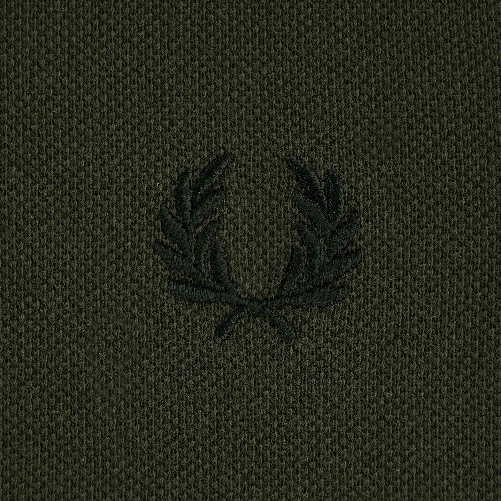 Fred Perry Bomber Collar Pique Shirt - Hunting Green