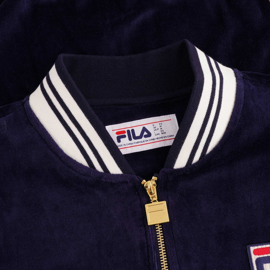 Fila Vintage 110 Velour Spencer Track Top - Peacoat